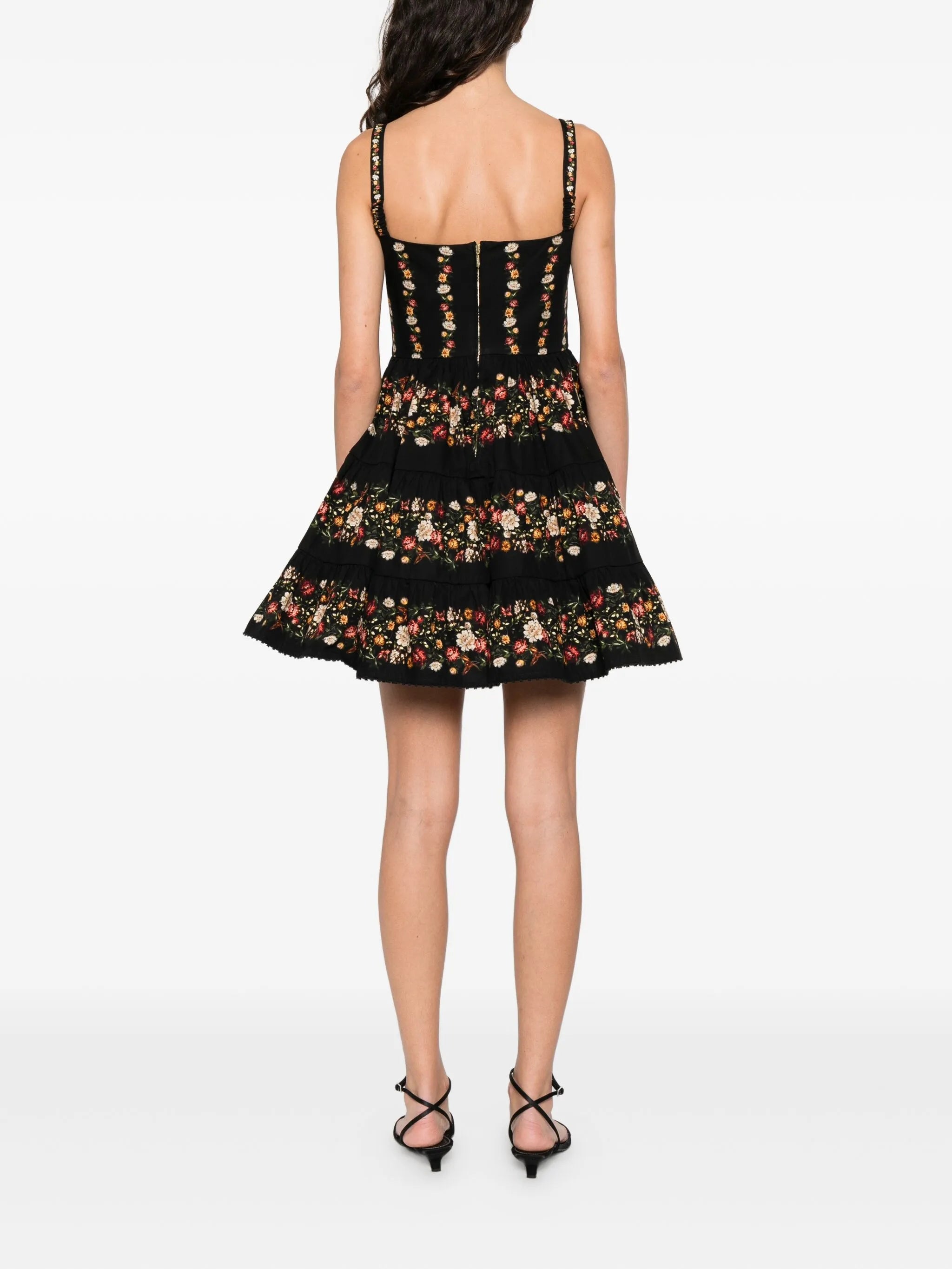 Lima strappy floral mini dress