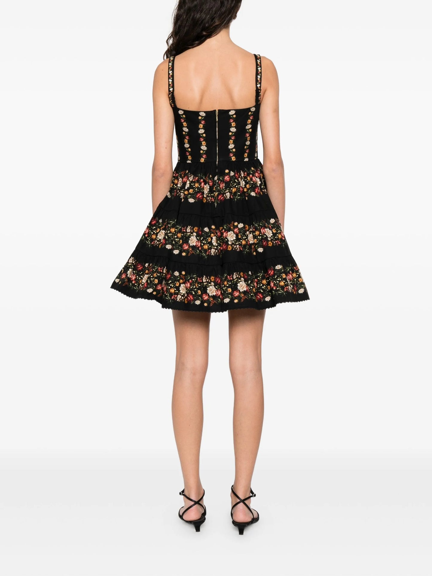 Lima strappy floral mini dress