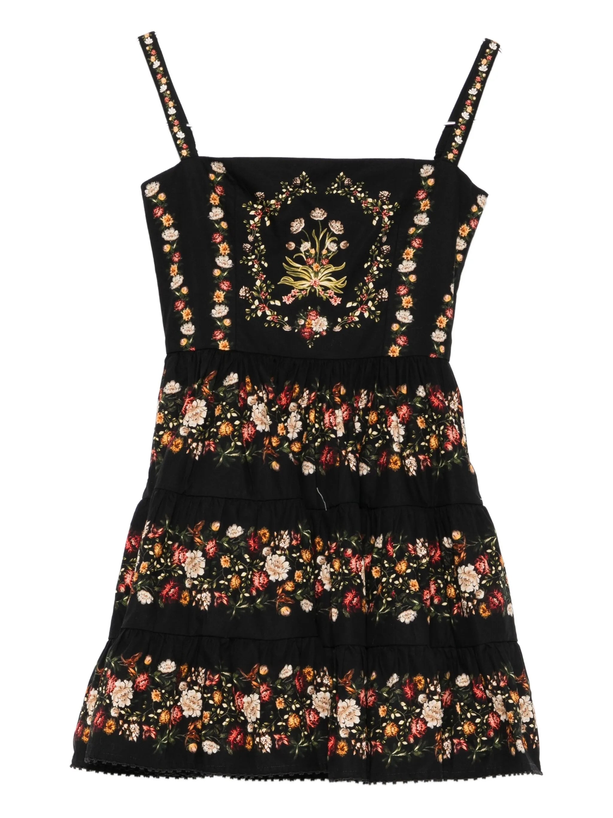 Lima strappy floral mini dress