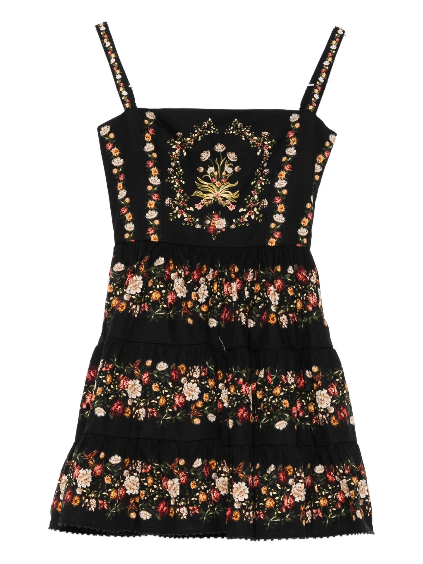 Lima strappy floral mini dress