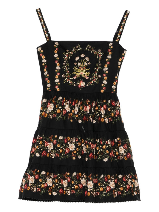 Lima strappy floral mini dress