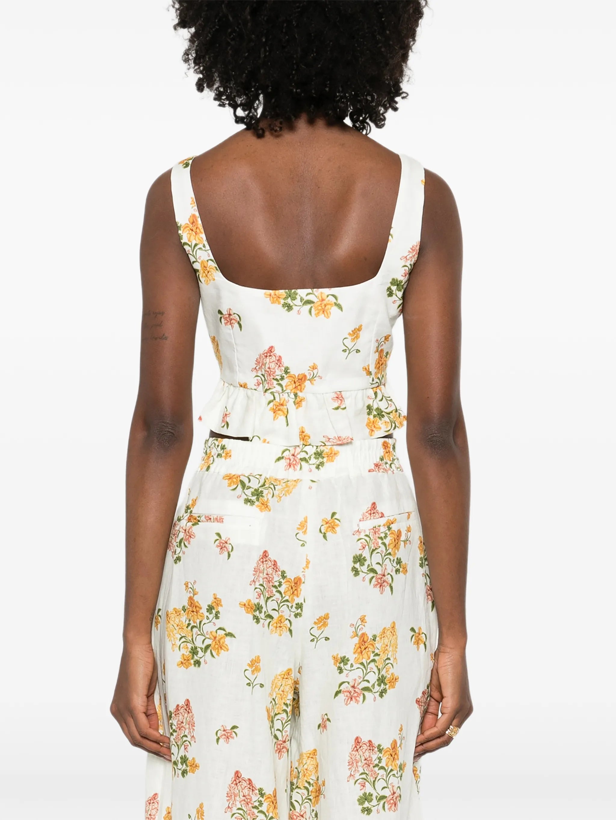 Eslabon Cordillera floral-print corset top