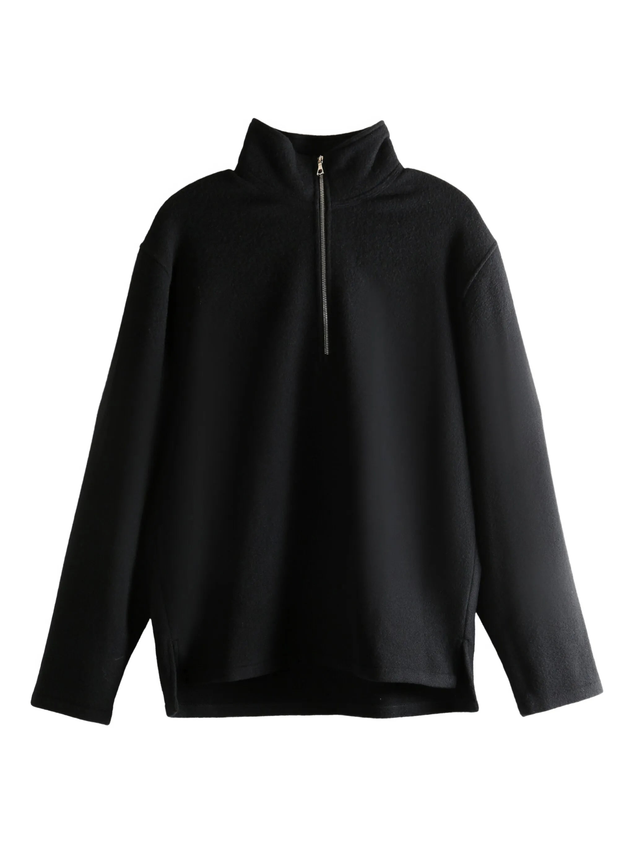 half-zip wool sweater