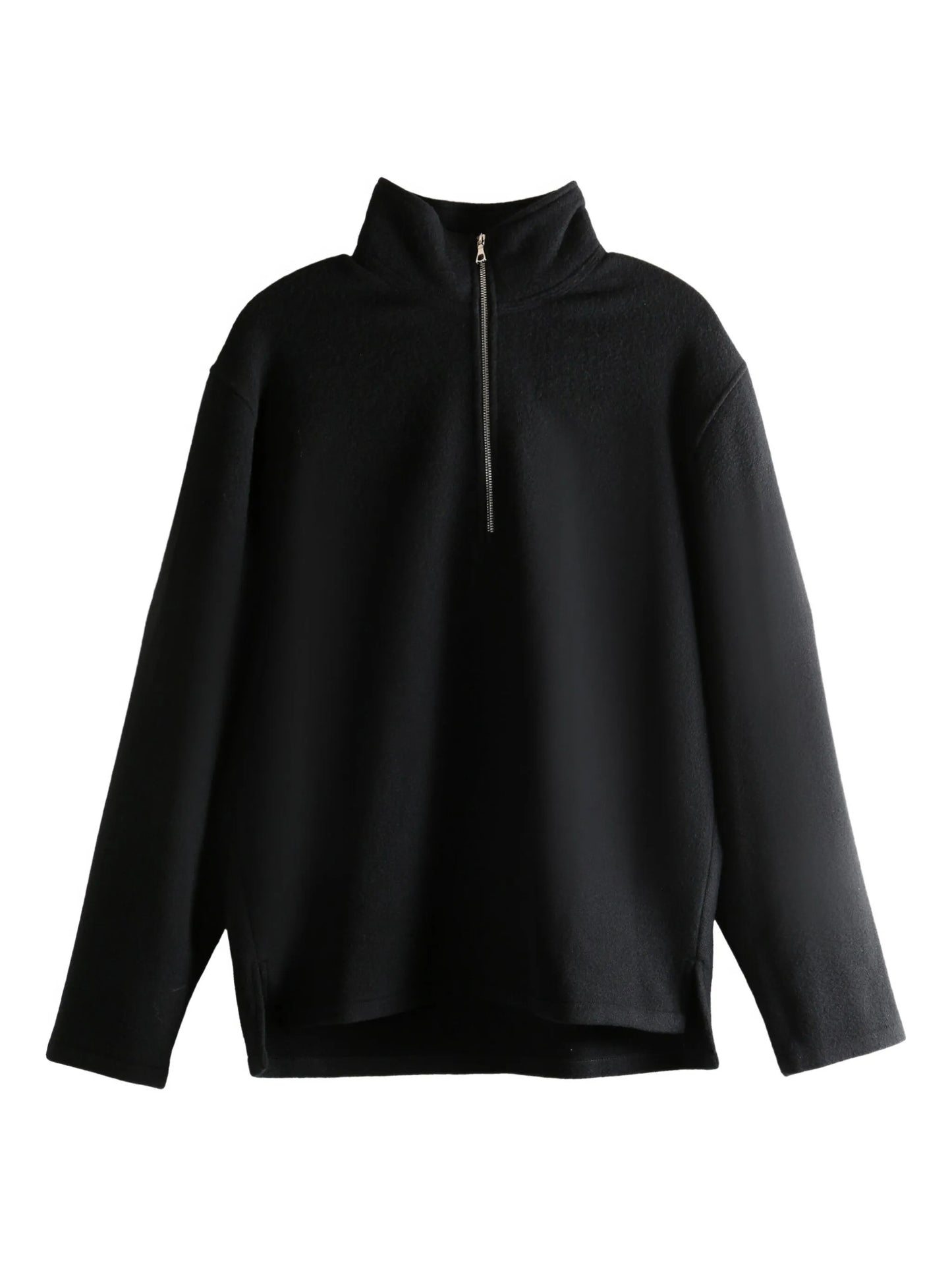 half-zip wool sweater