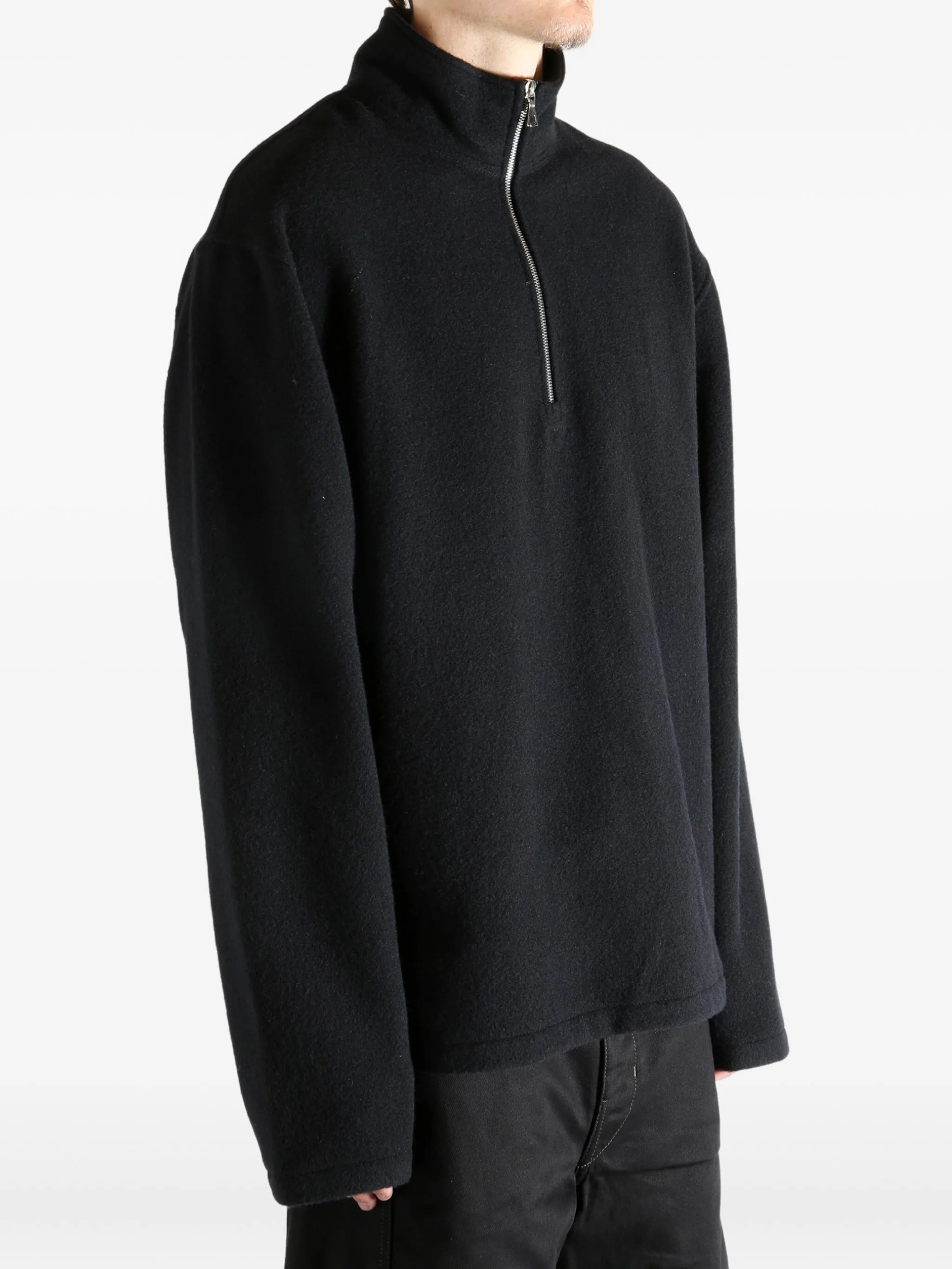 half-zip wool sweater