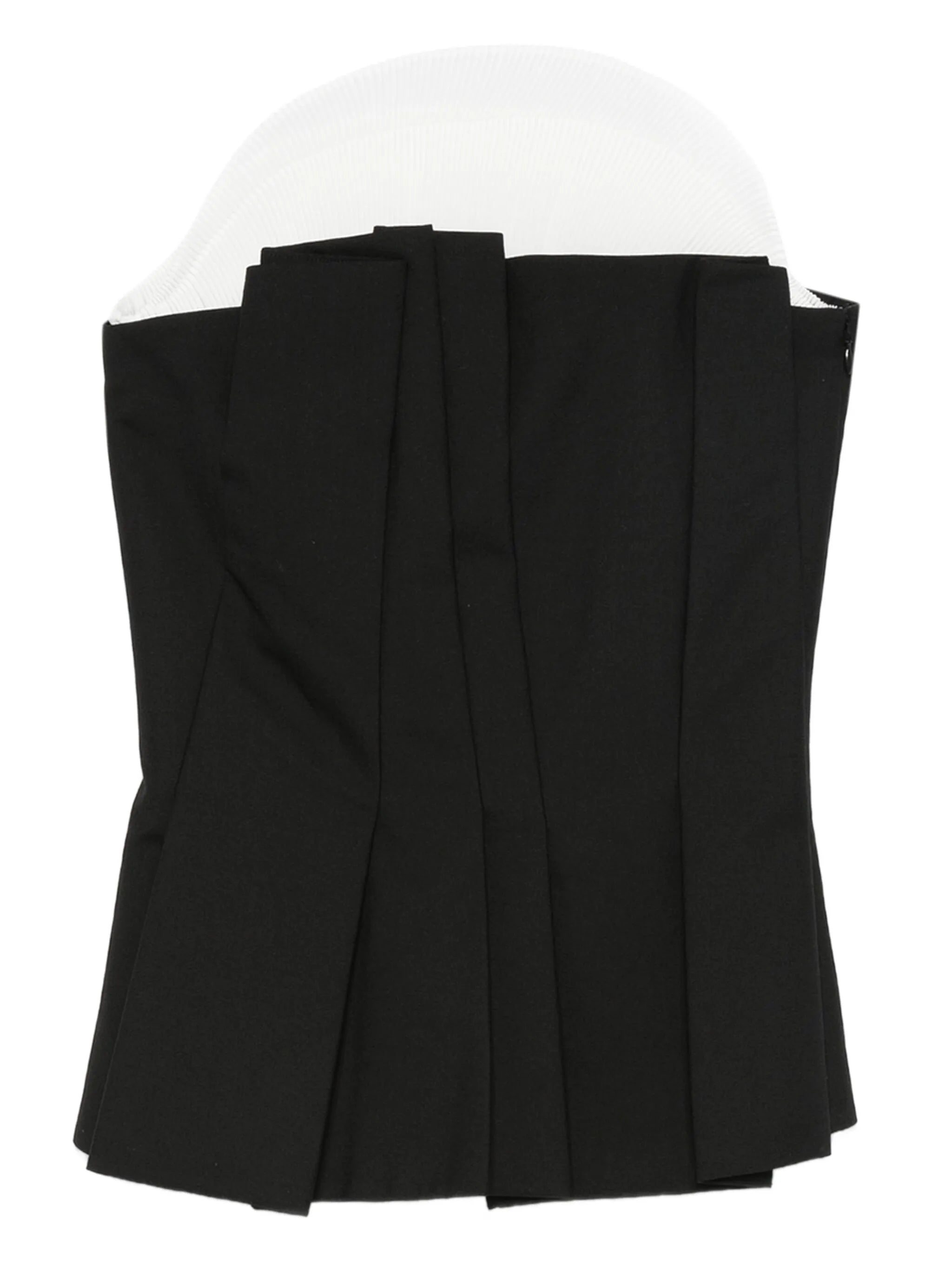 pleated bustier top
