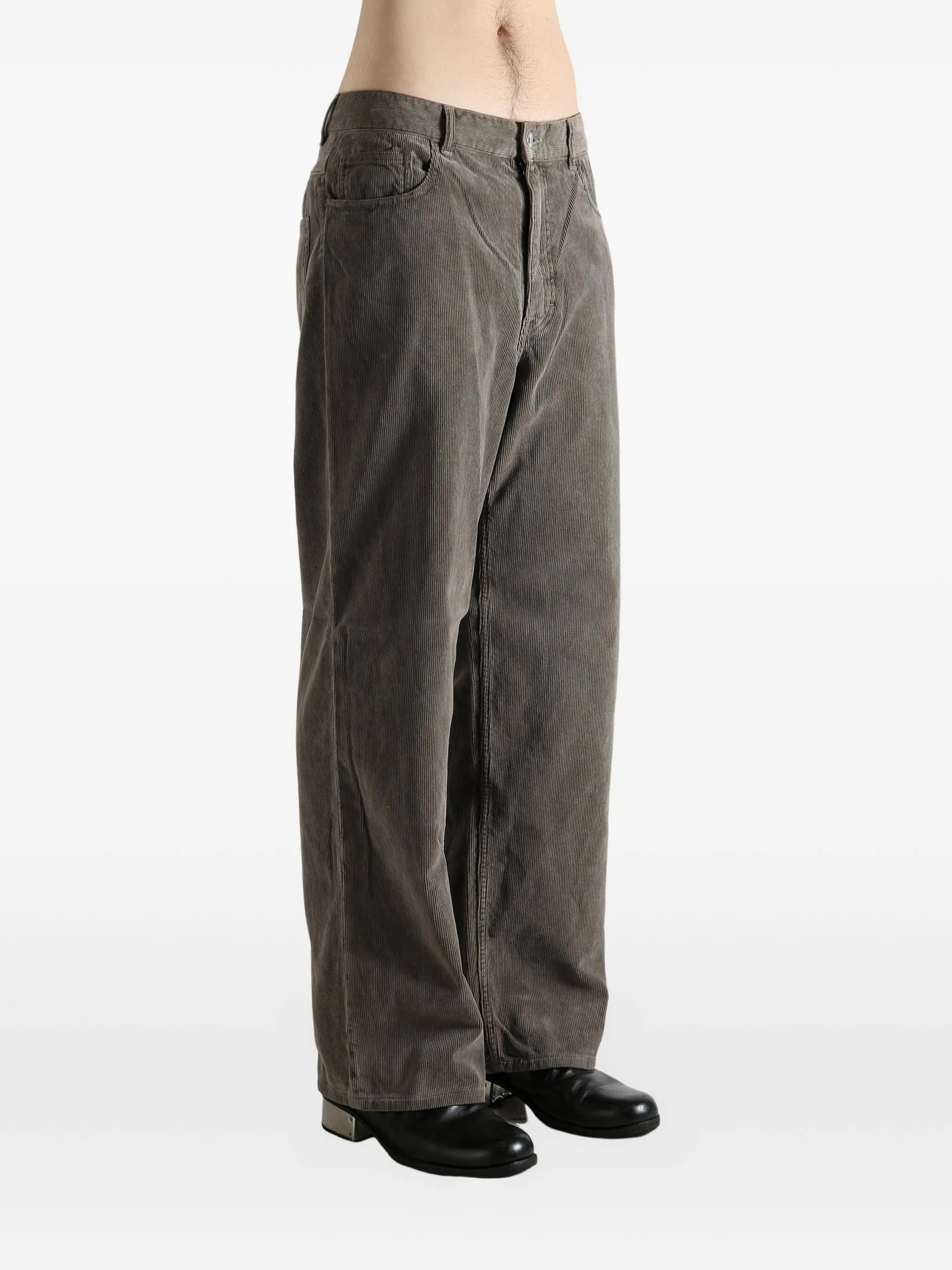 wide-leg corduroy trousers