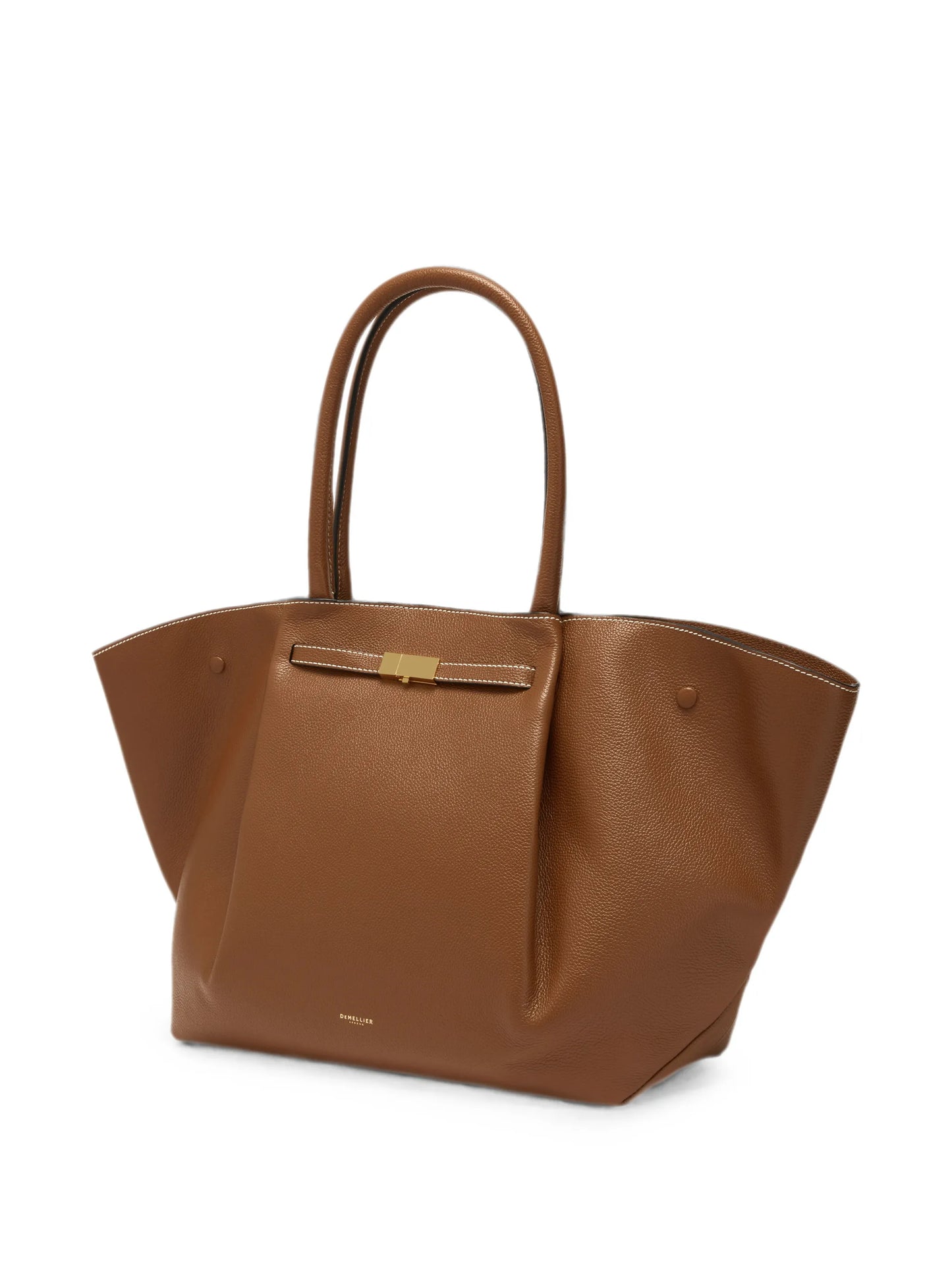 New York grain leather tote bag