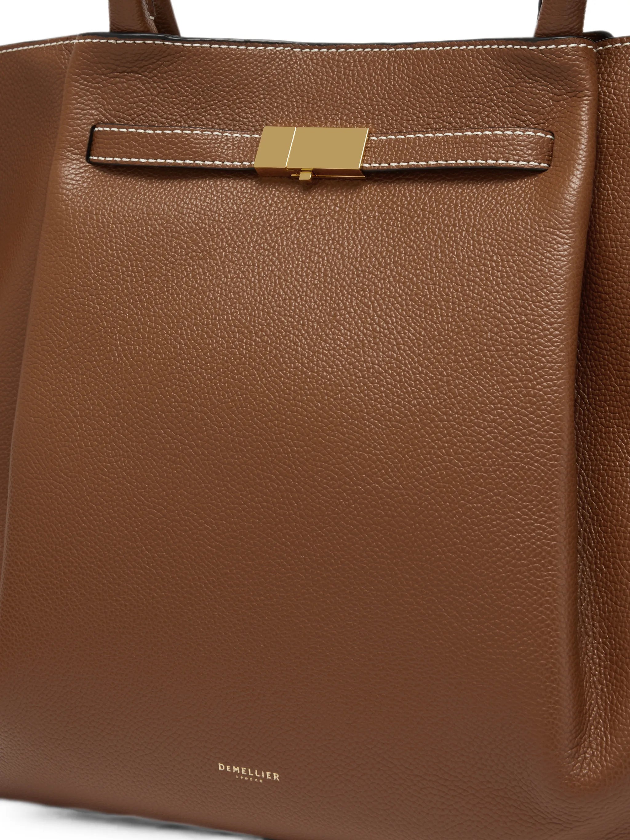 New York grain leather tote bag