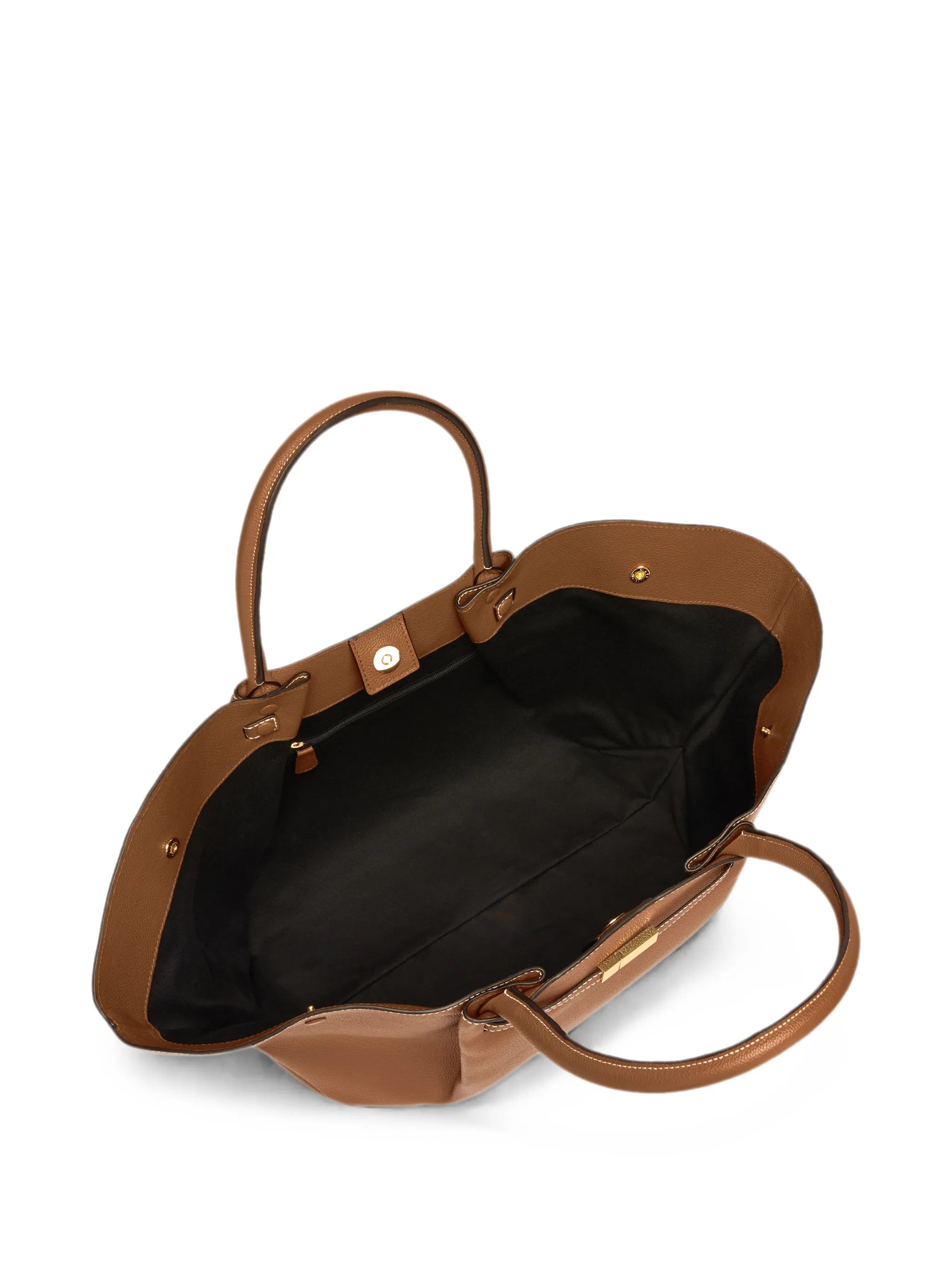 New York grain leather tote bag