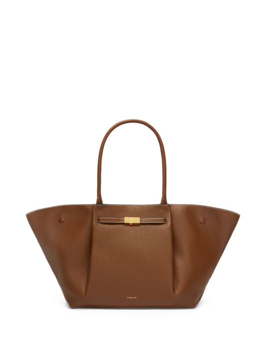 New York grain leather tote bag