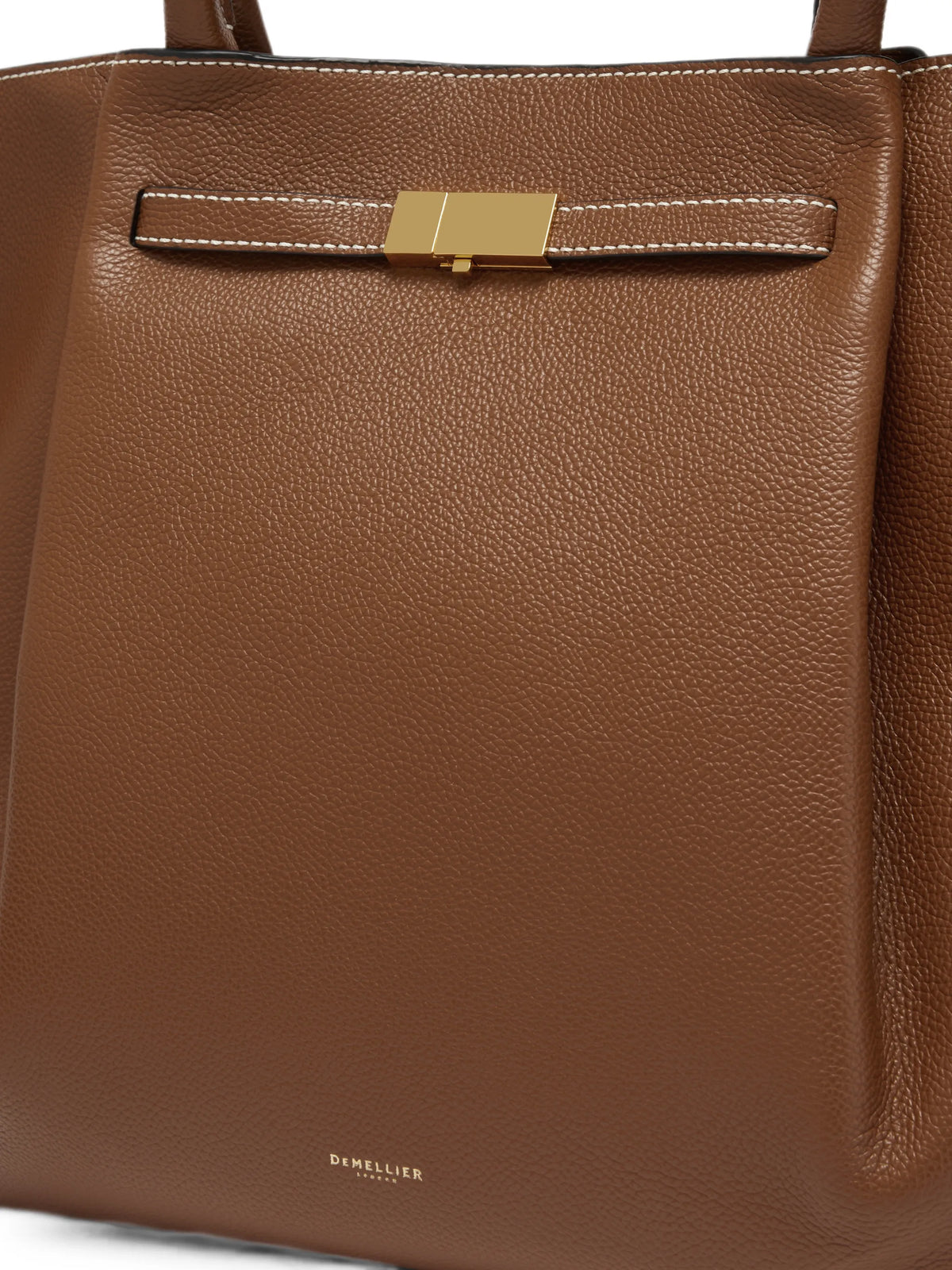 The New York contrast-stitching leather tote bag