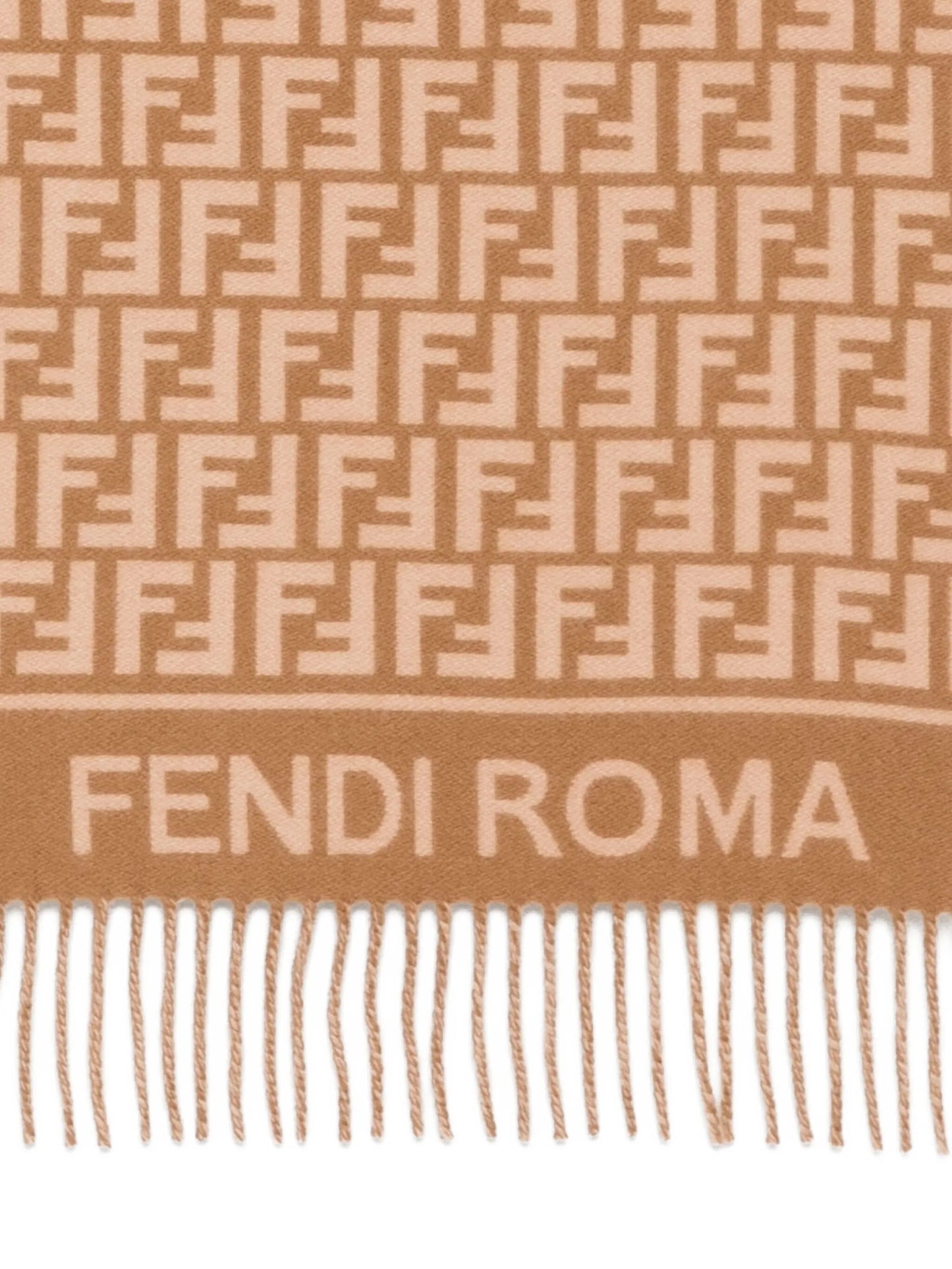 logo-detail fringed scarf