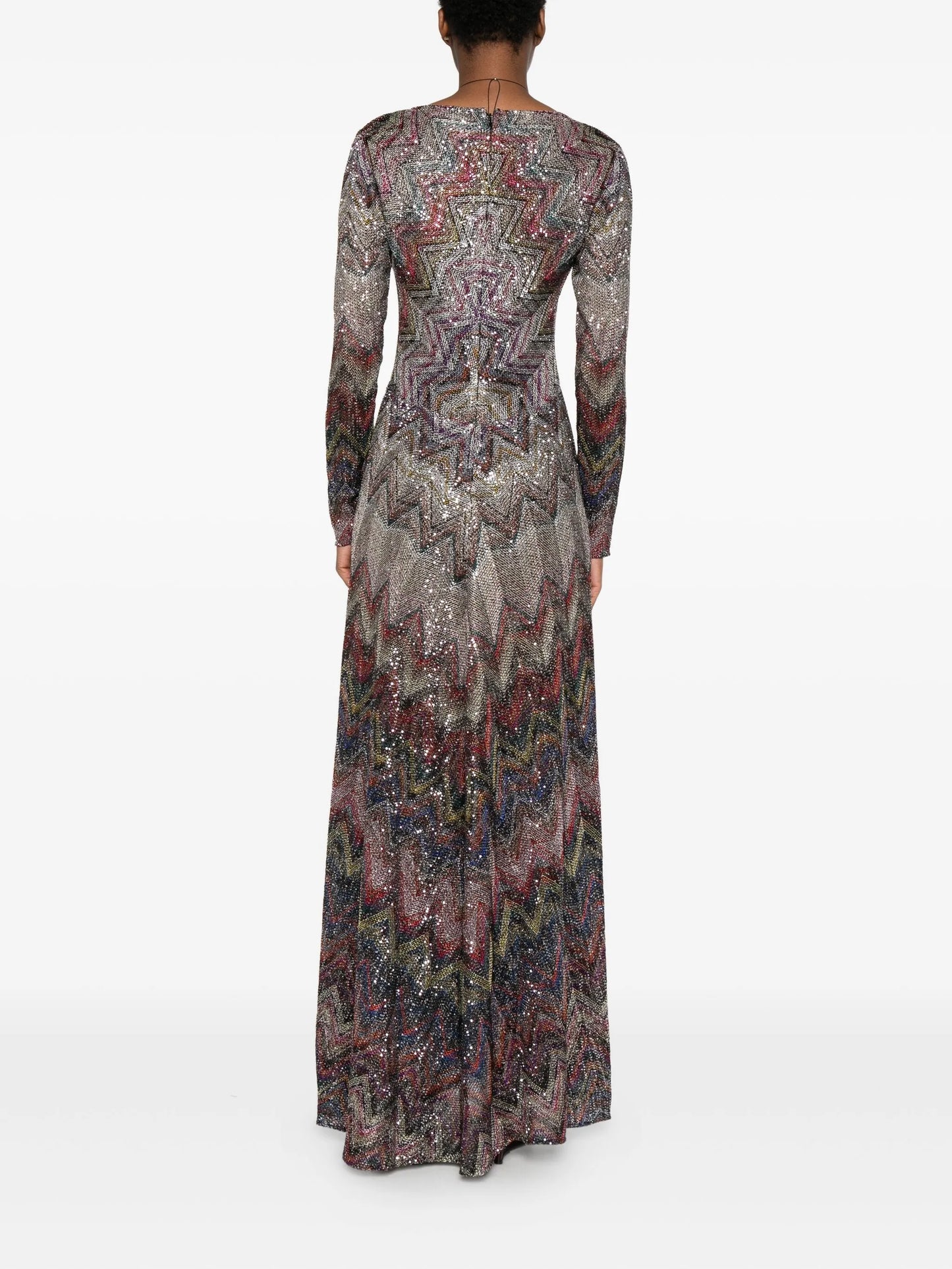 zigzag-woven midi dress