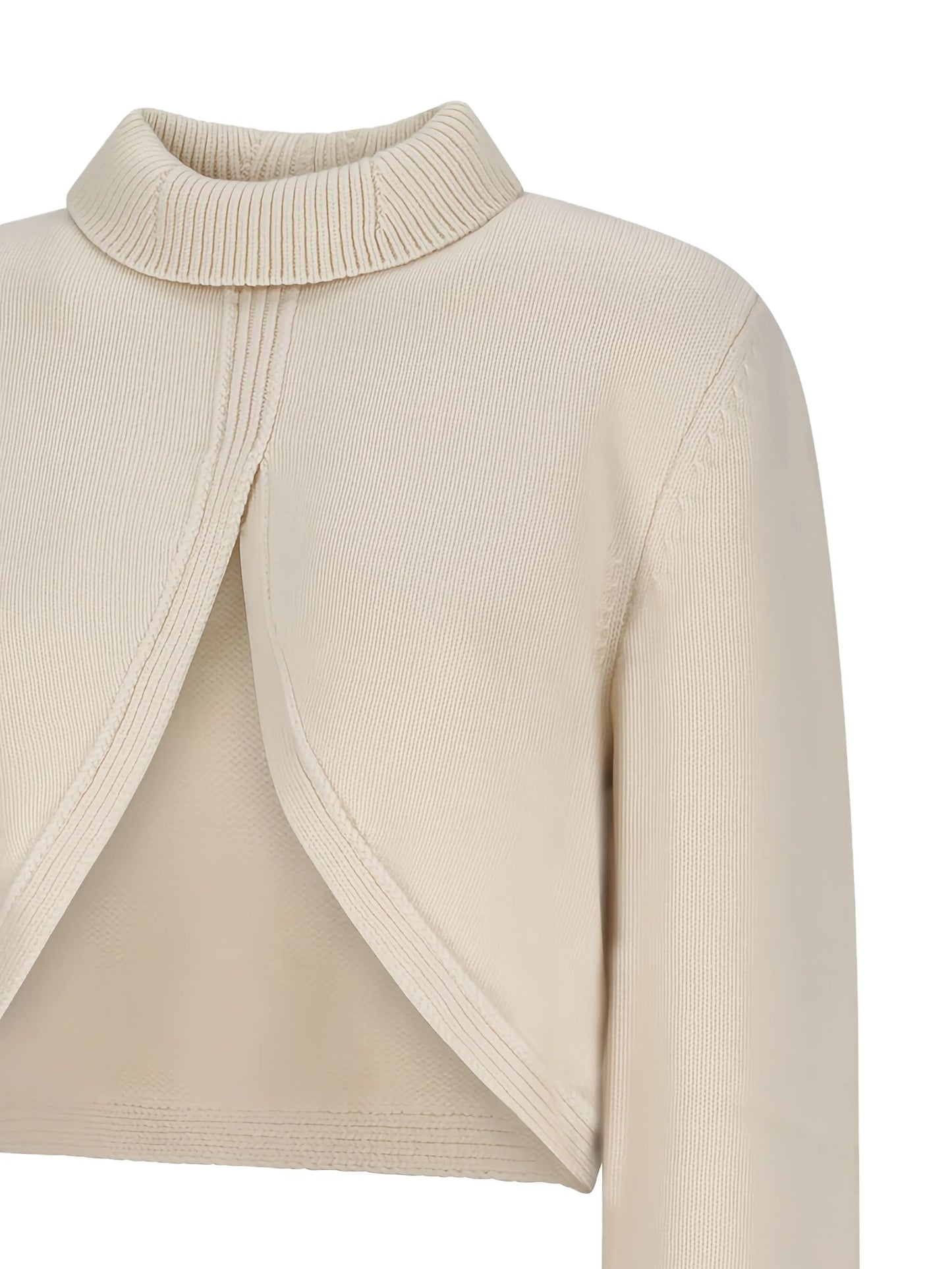 cut-out roll-neck sweater