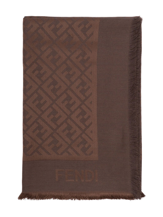 FF-monogram silk scarf