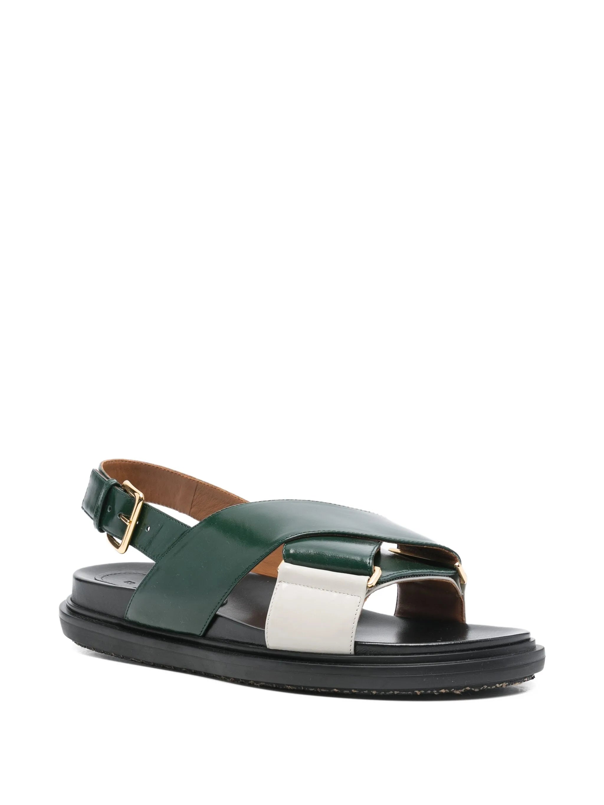 criss-cross buckle sandals