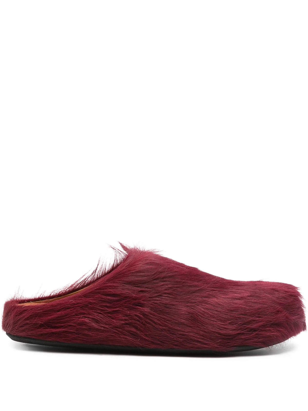 long-hair calfskin Fussbett sabots