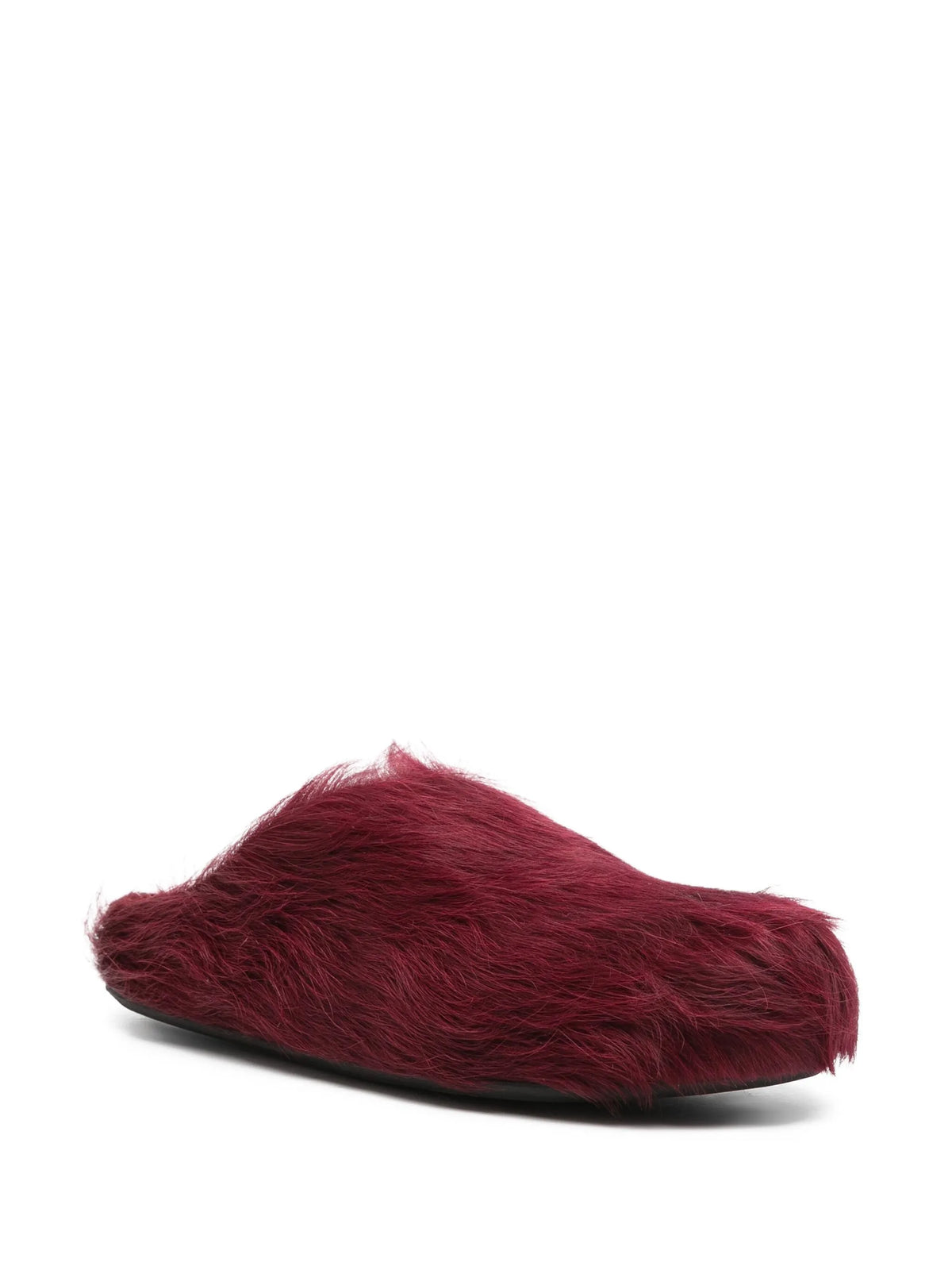 long-hair calfskin Fussbett sabots