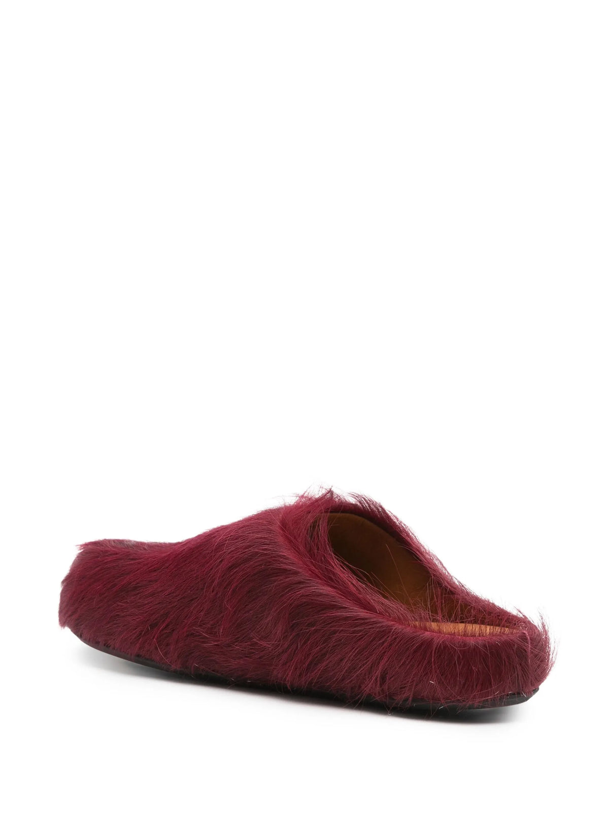 long-hair calfskin Fussbett sabots
