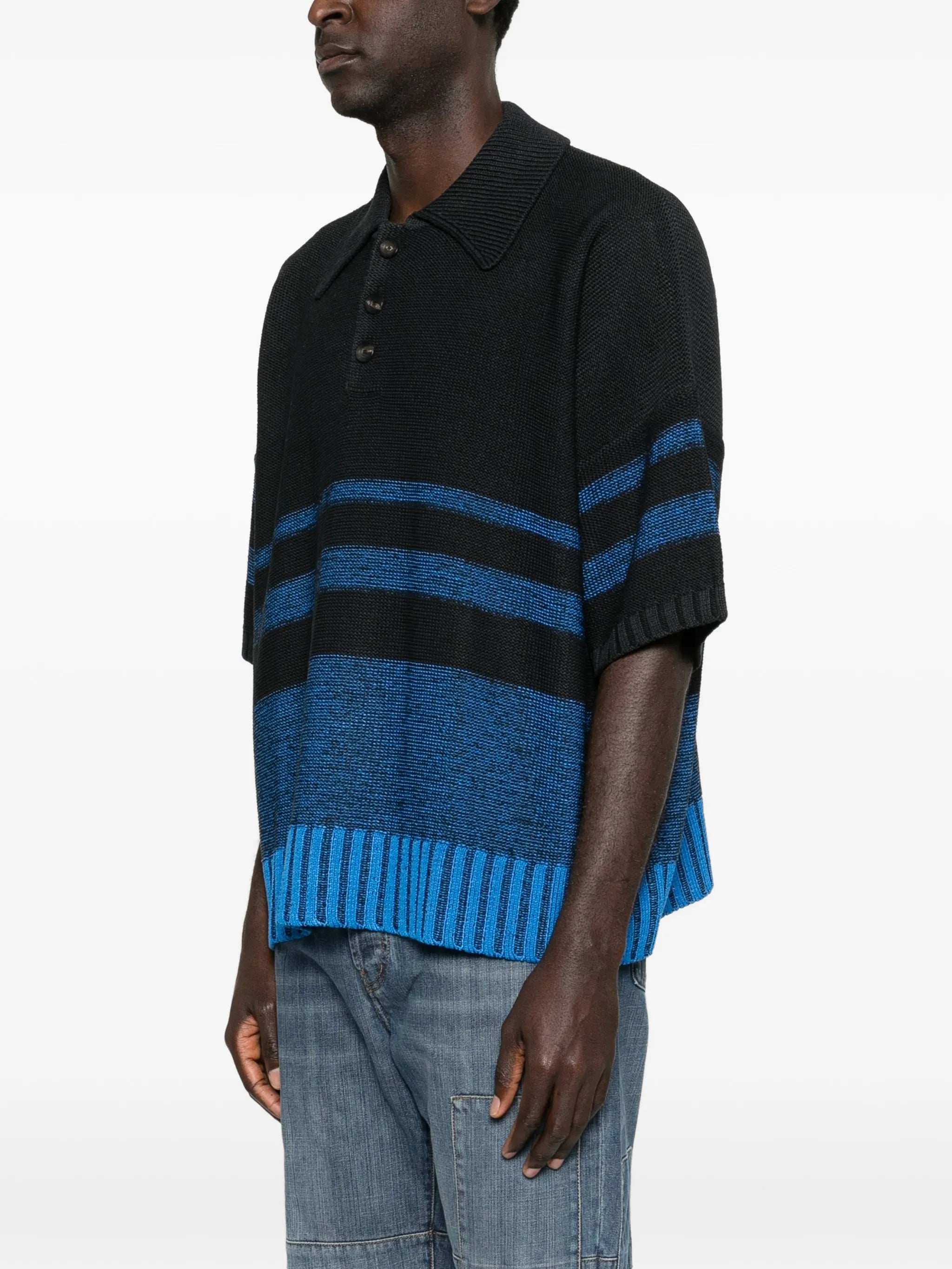 Calm knit top polo shirt