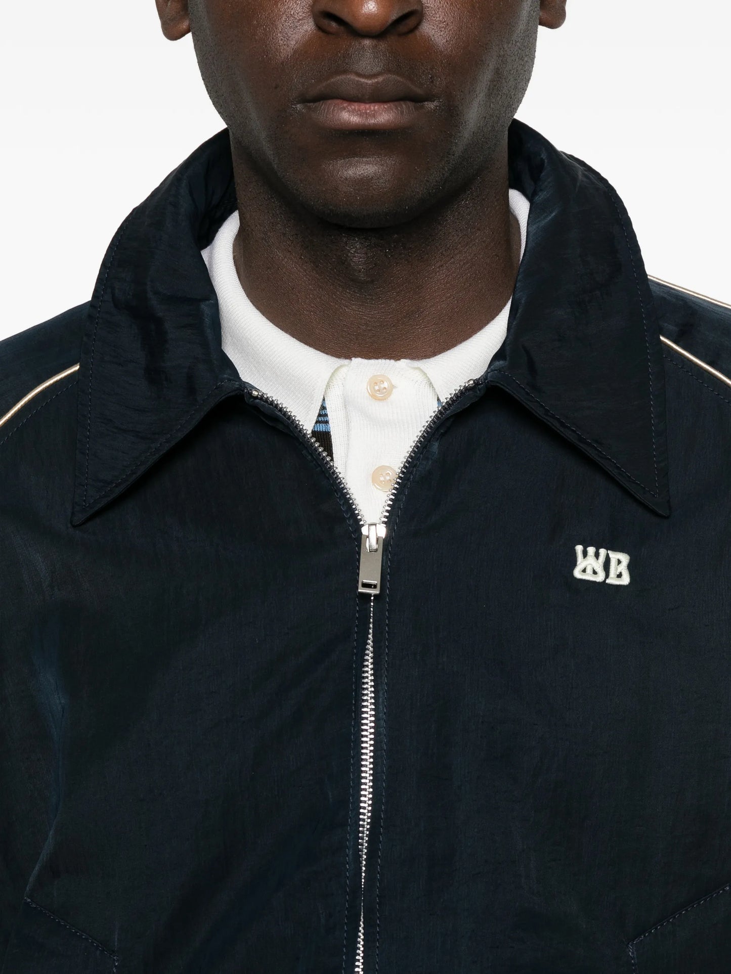 Taslan logo-detail jacket