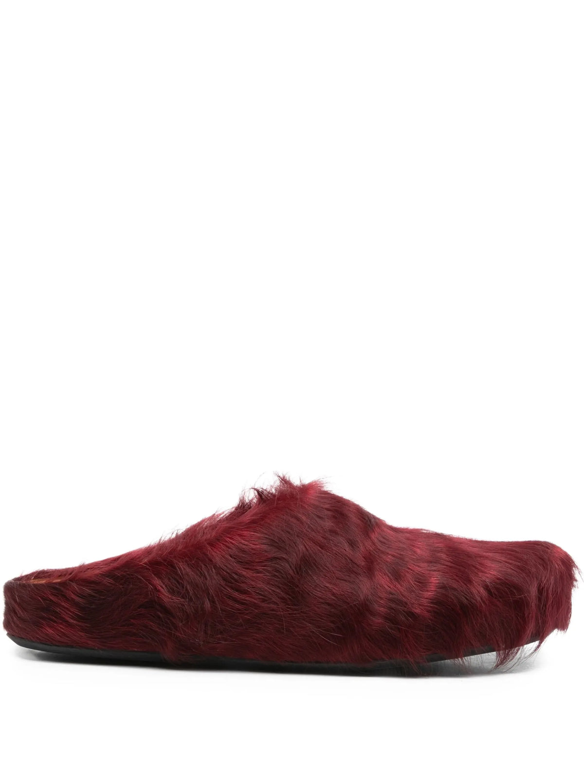 long hair calfskin Fussbett sabots