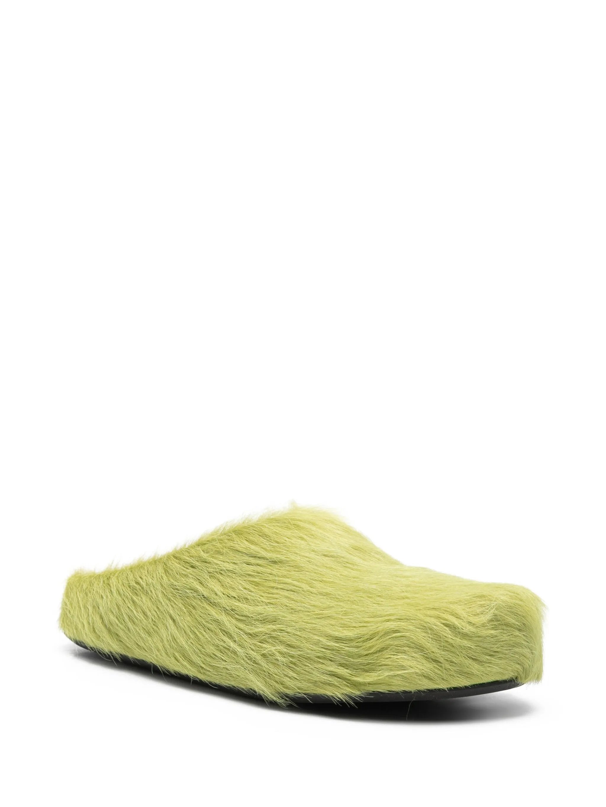 long haircalfskin Fussbett sabots