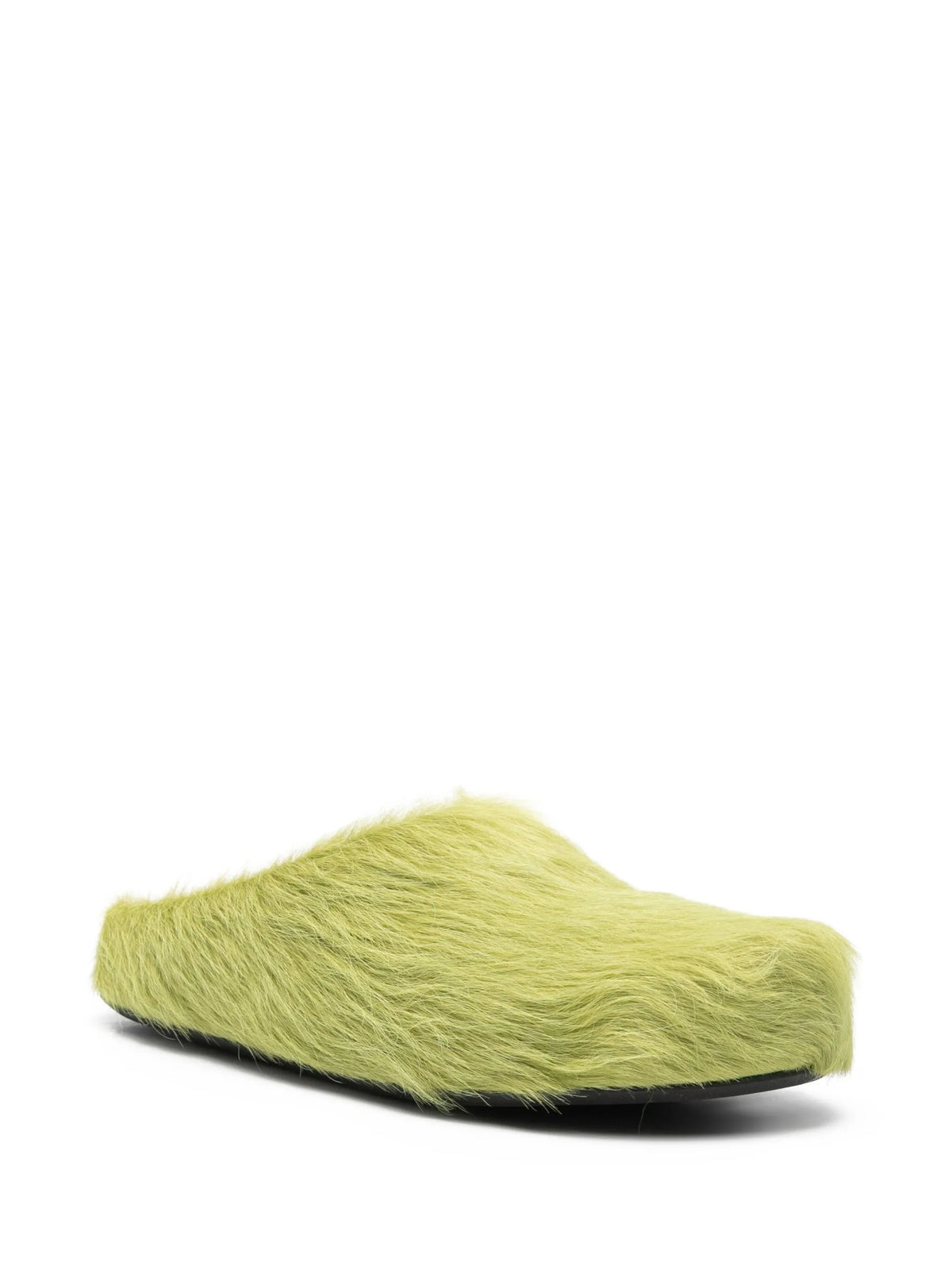 long haircalfskin Fussbett sabots