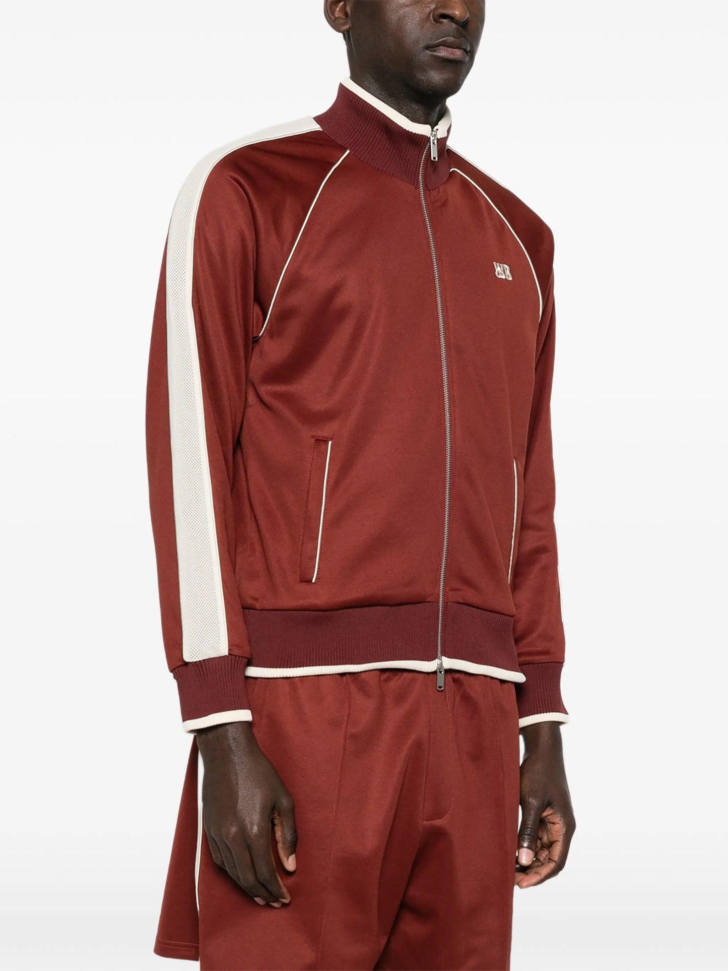 wb logo stripe jersey track jacket