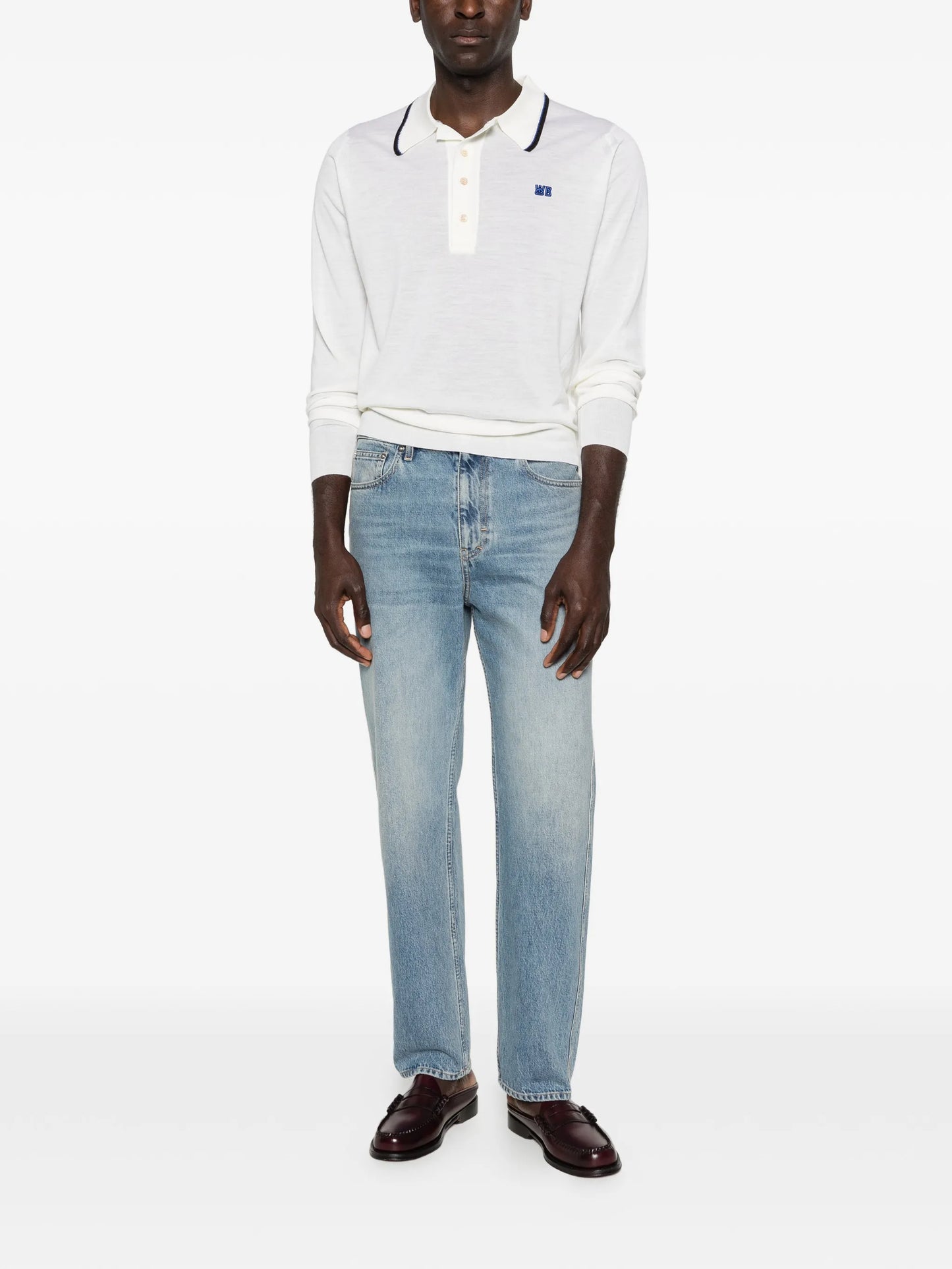 x John Smedley logo-embroidery polo shirt