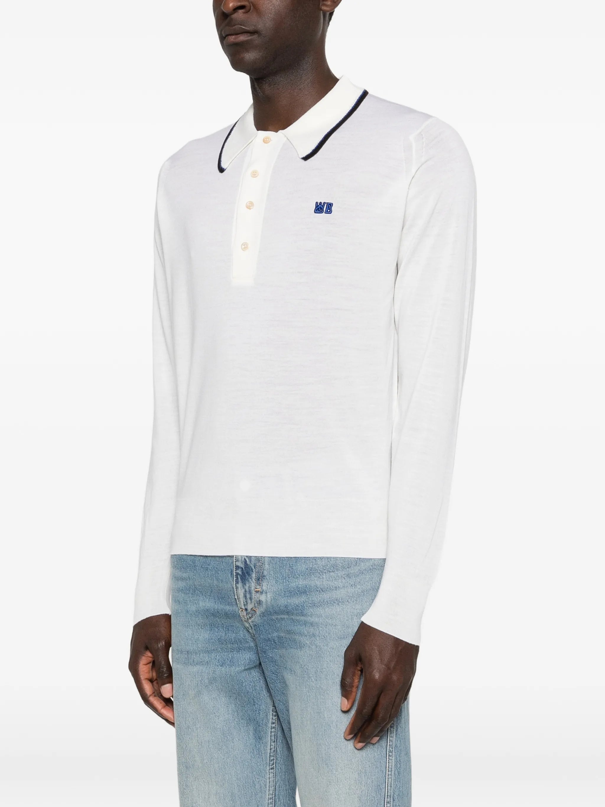 x John Smedley logo-embroidery polo shirt