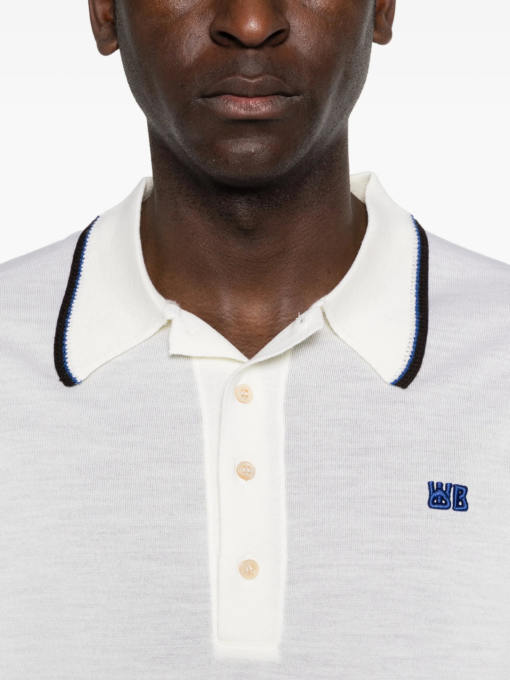 x John Smedley logo-embroidery polo shirt