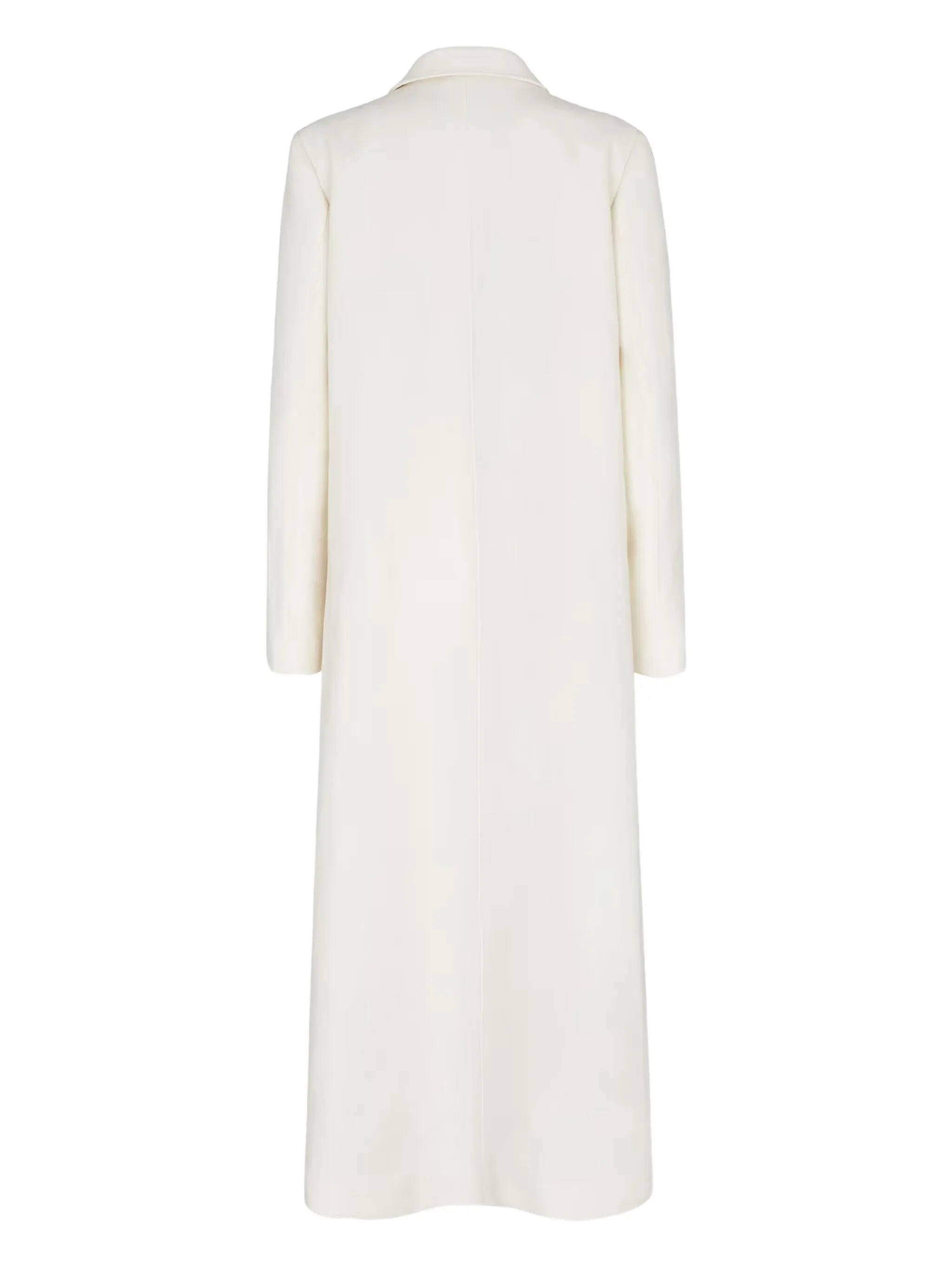 linen single-breasted coat