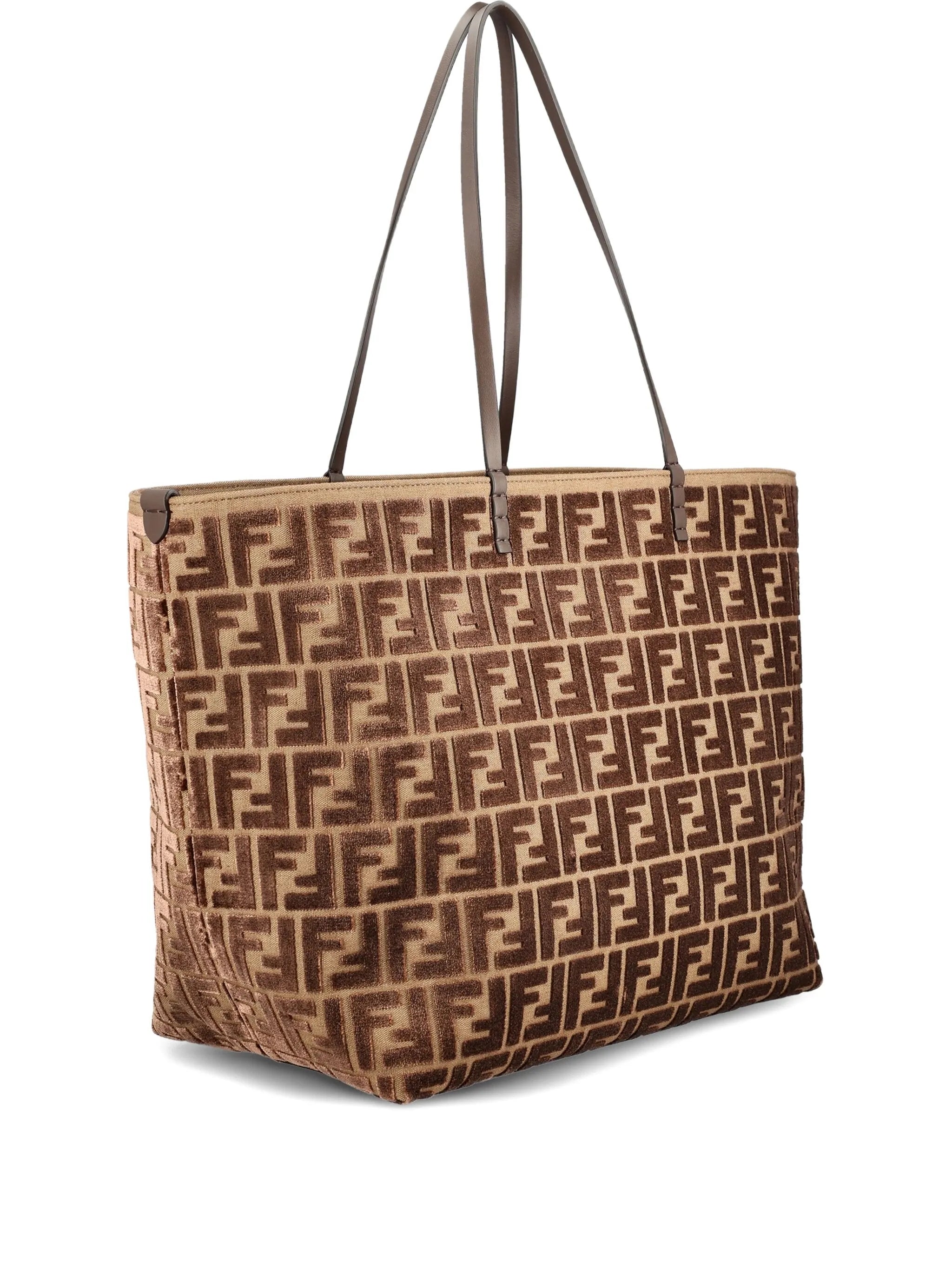 FF logo velvet tote bag