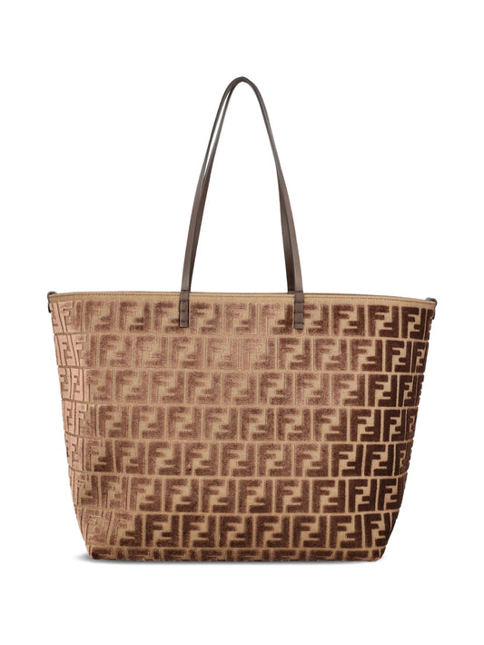 FF logo velvet tote bag