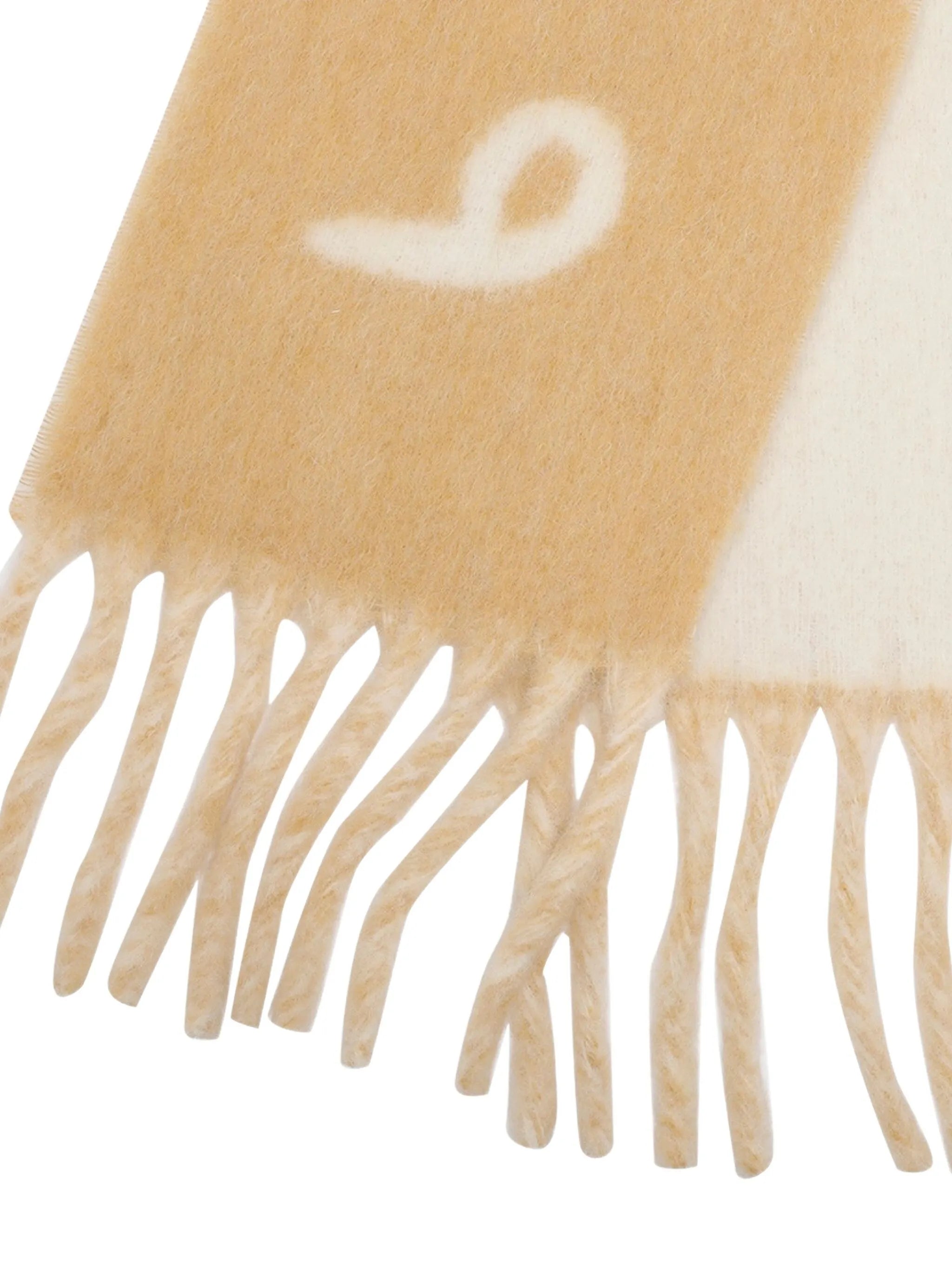 logo-intarsia reversible scarf