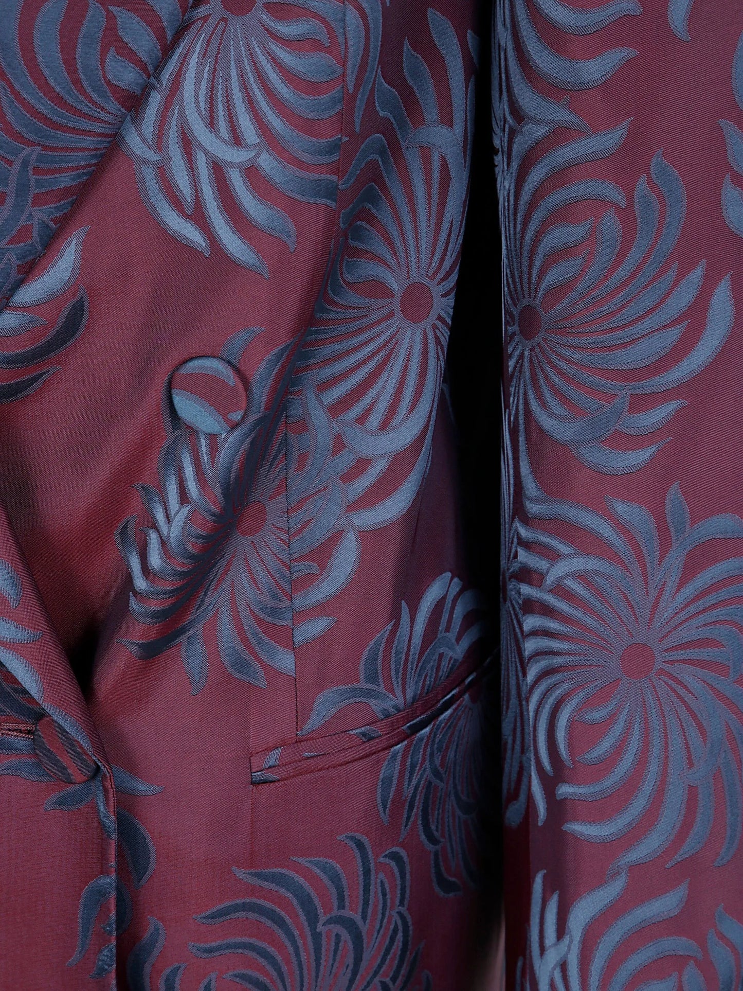 floral double-breasted jacket