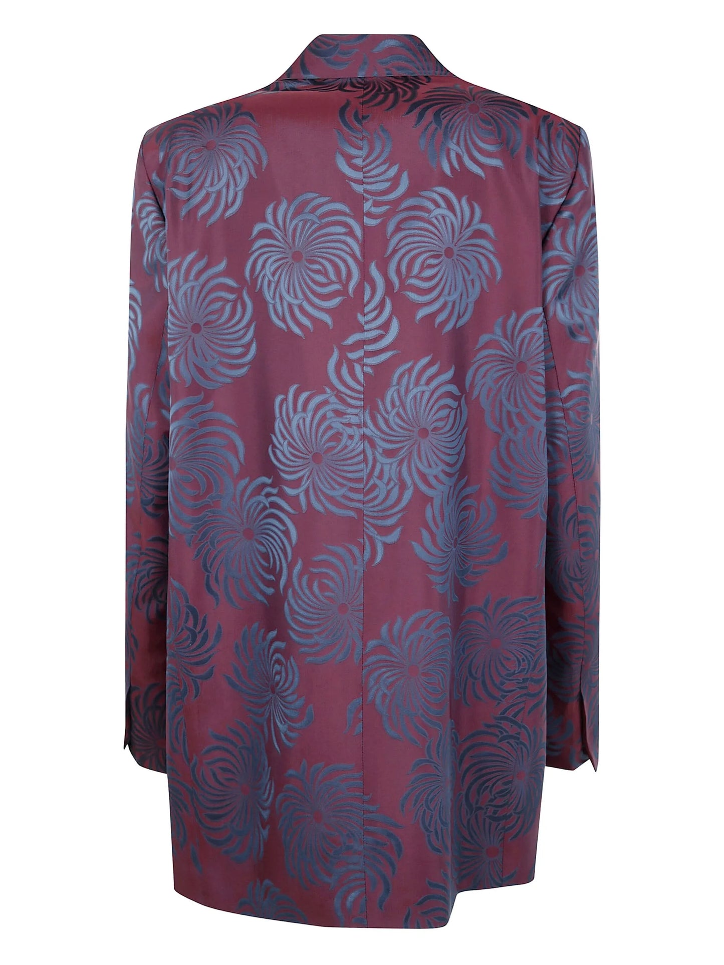 floral double-breasted jacket