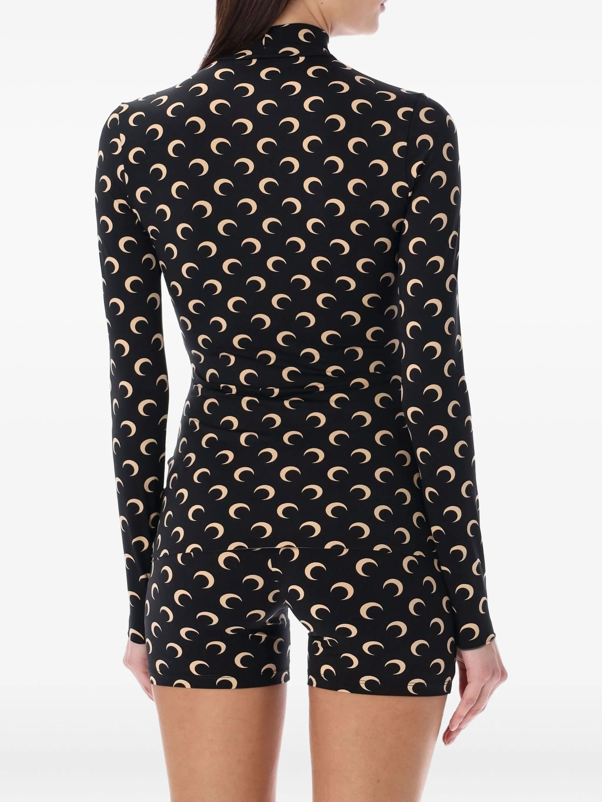 moon-print long-sleeve top