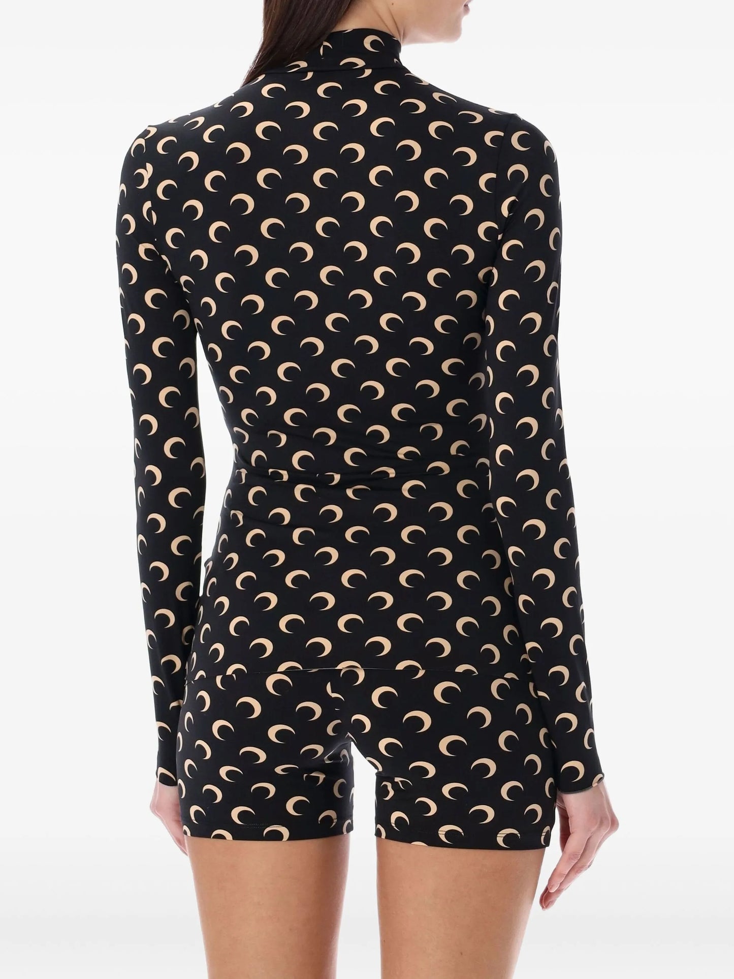 moon-print long-sleeve top