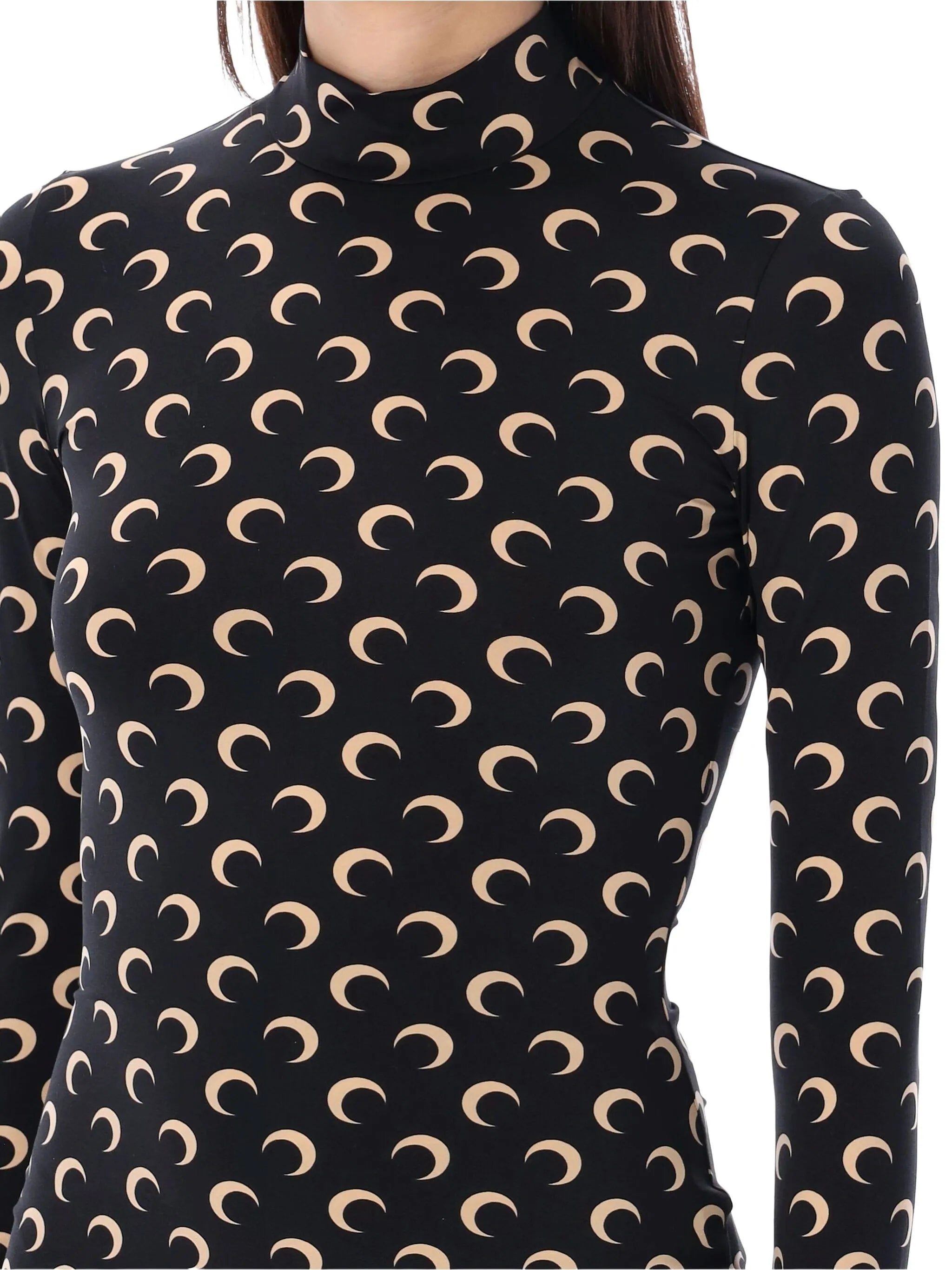 moon-print long-sleeve top