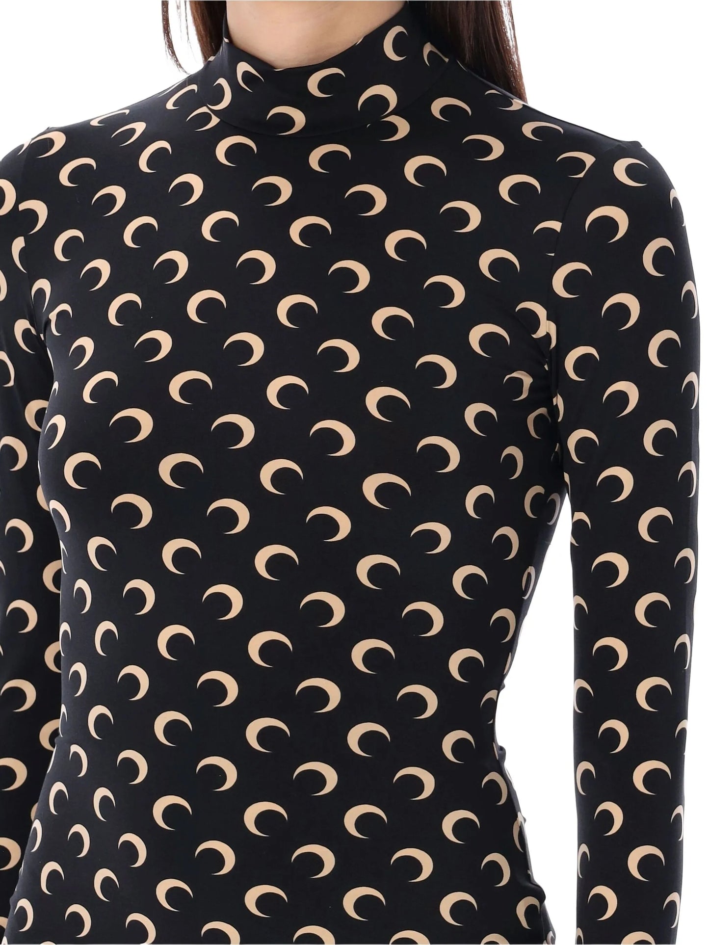 moon-print long-sleeve top
