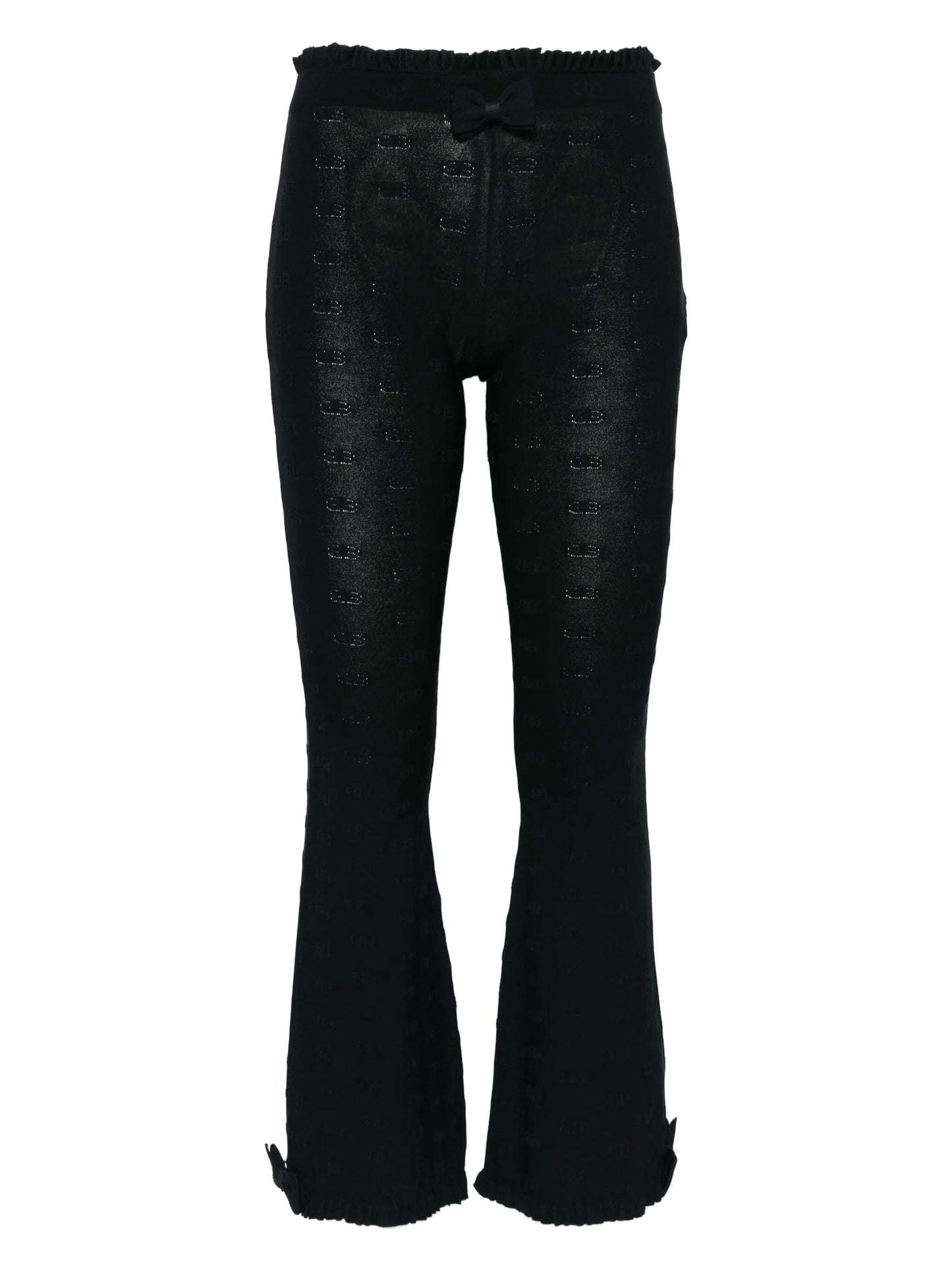 bow ruffled trousers