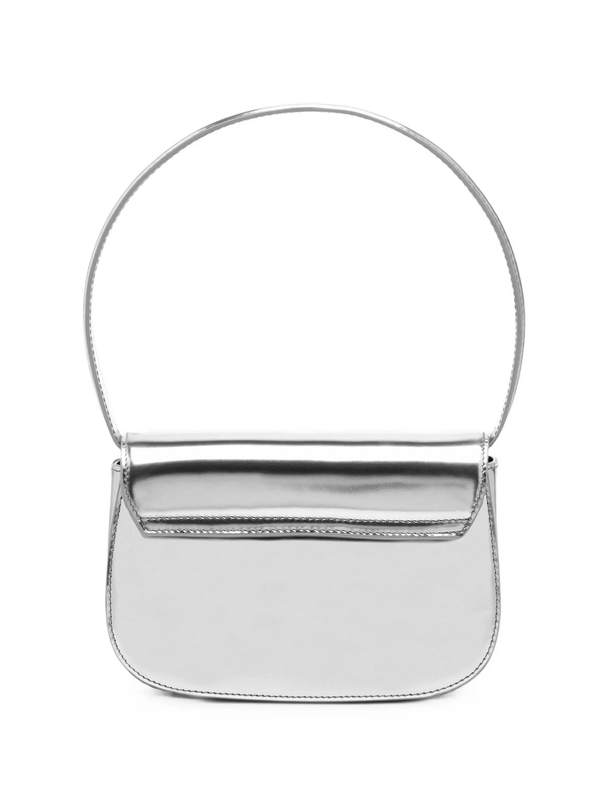 silver leather shoulder bag