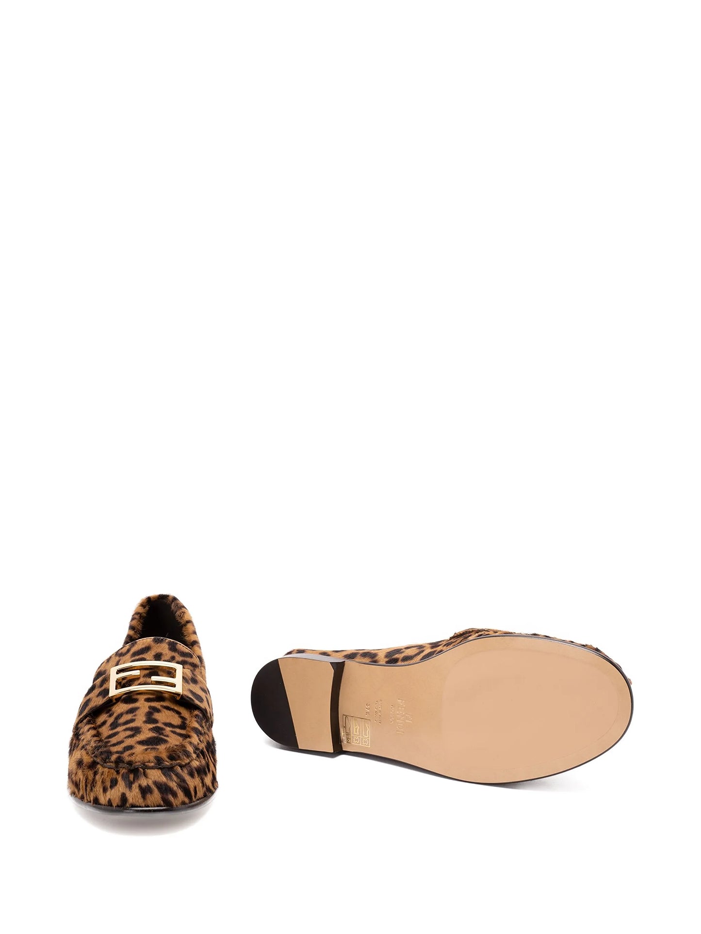 leopard-print logo-detail loafers