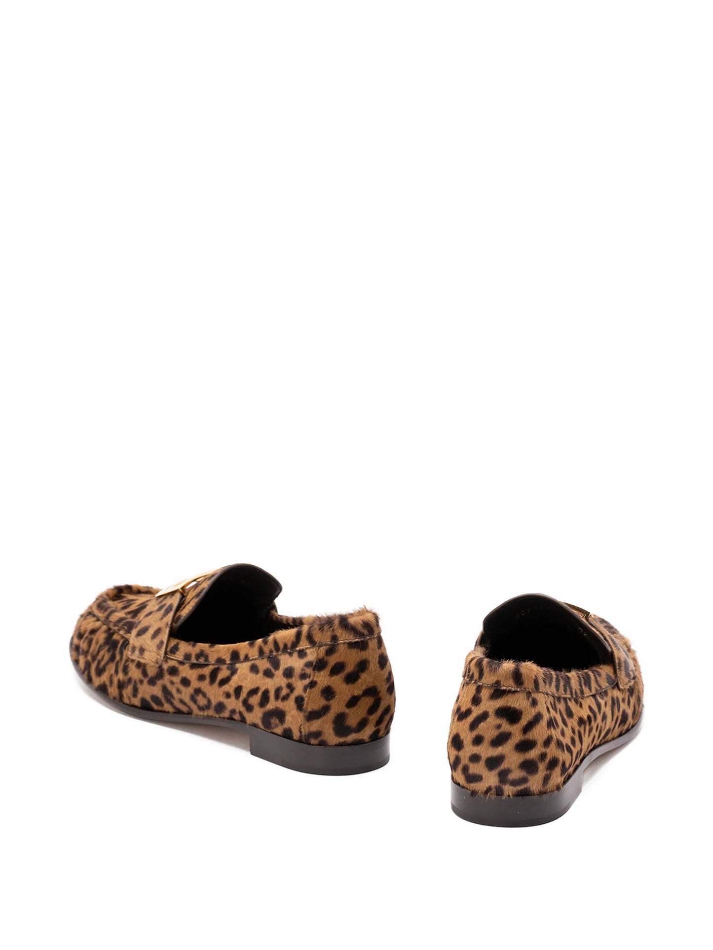leopard-print logo-detail loafers