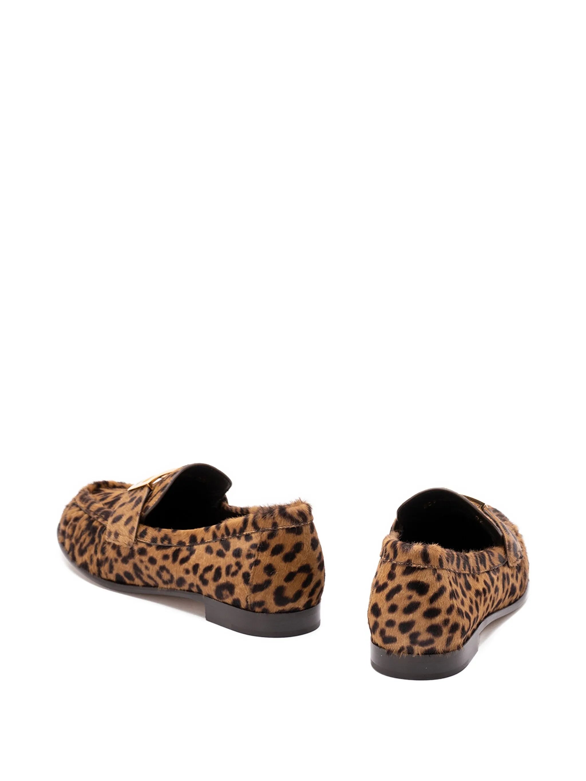 Baguette leopard-print loafers