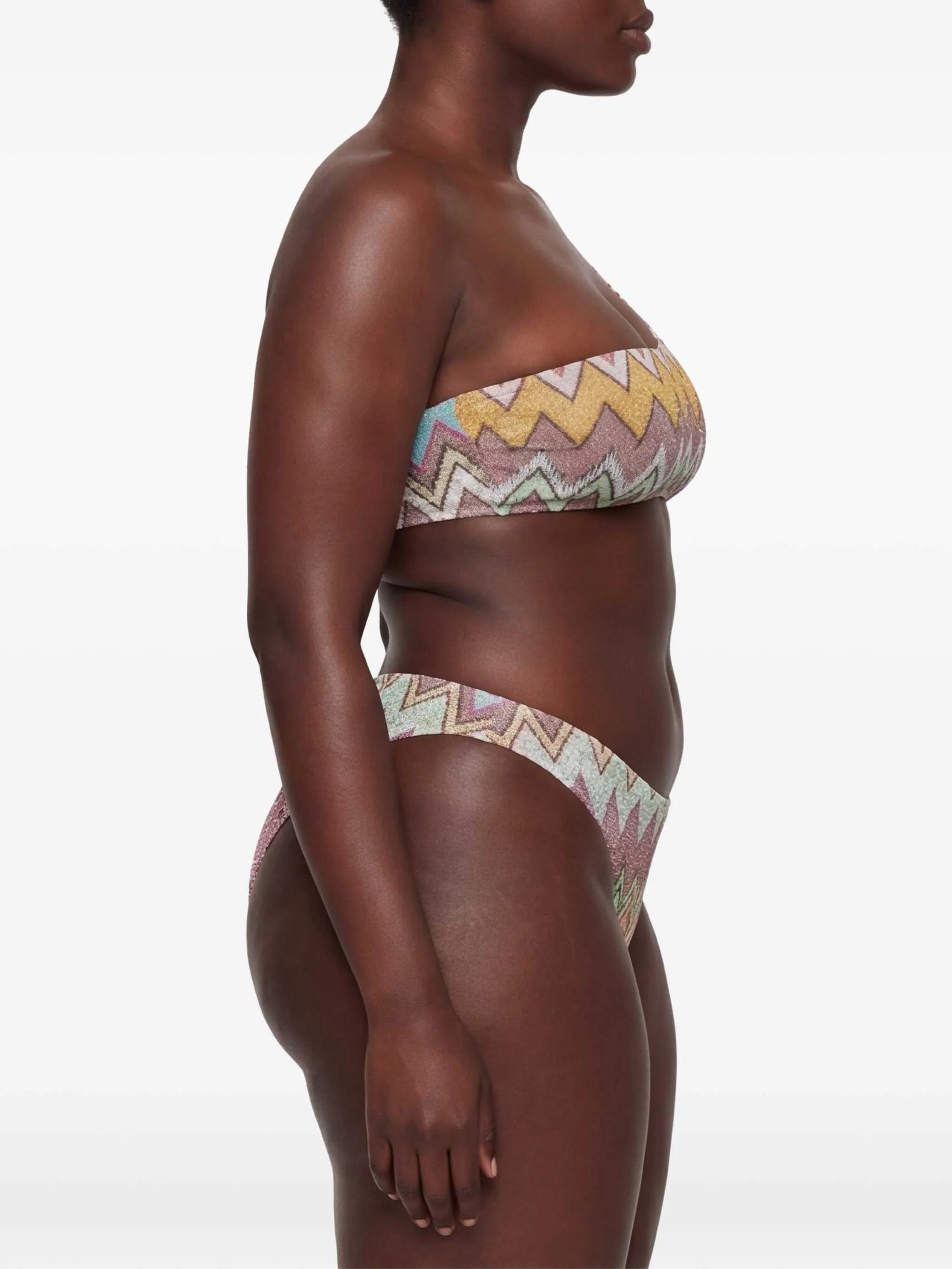 zigzag one-shoulder bikini