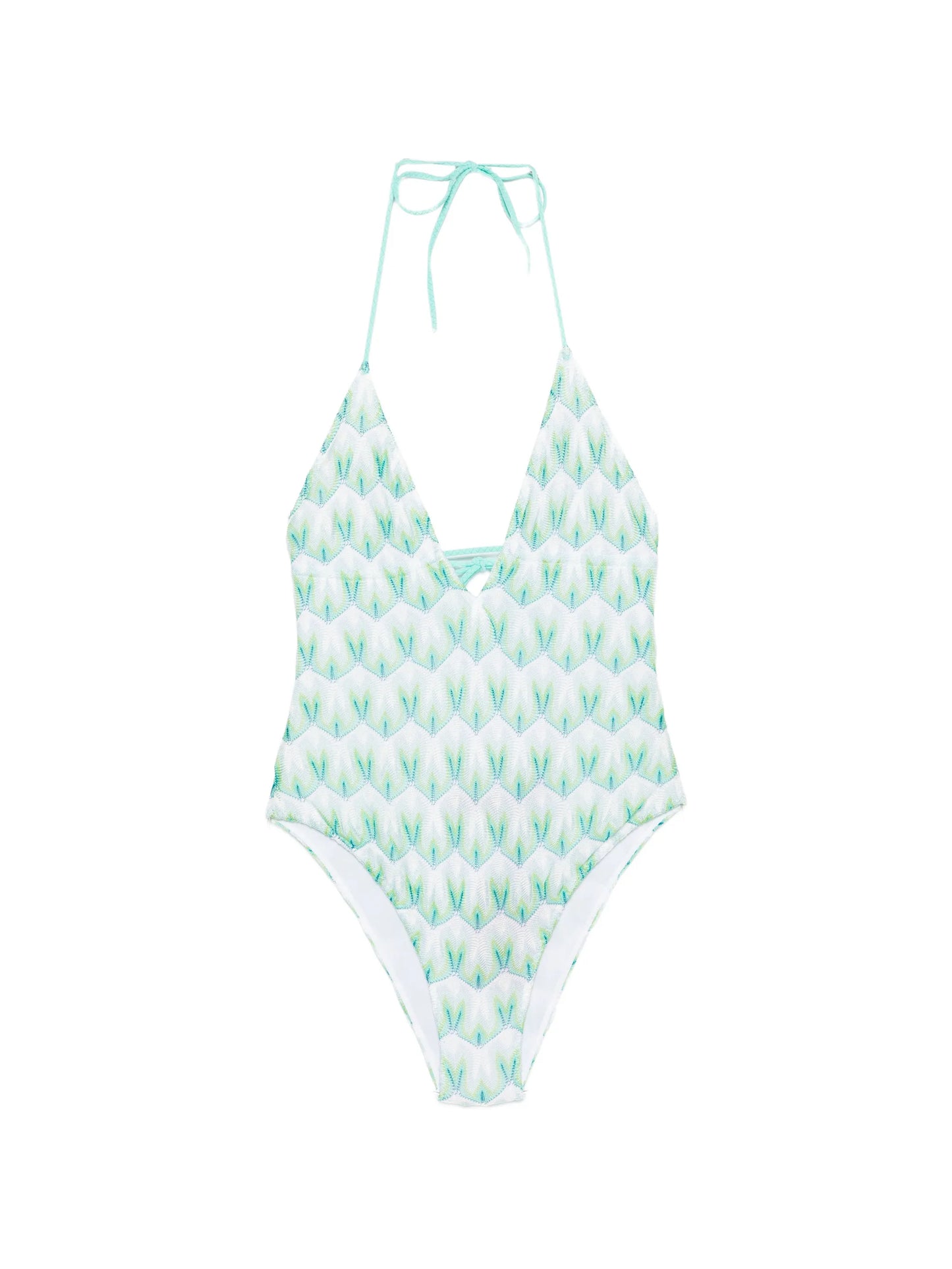V-neck patterned swimsuit